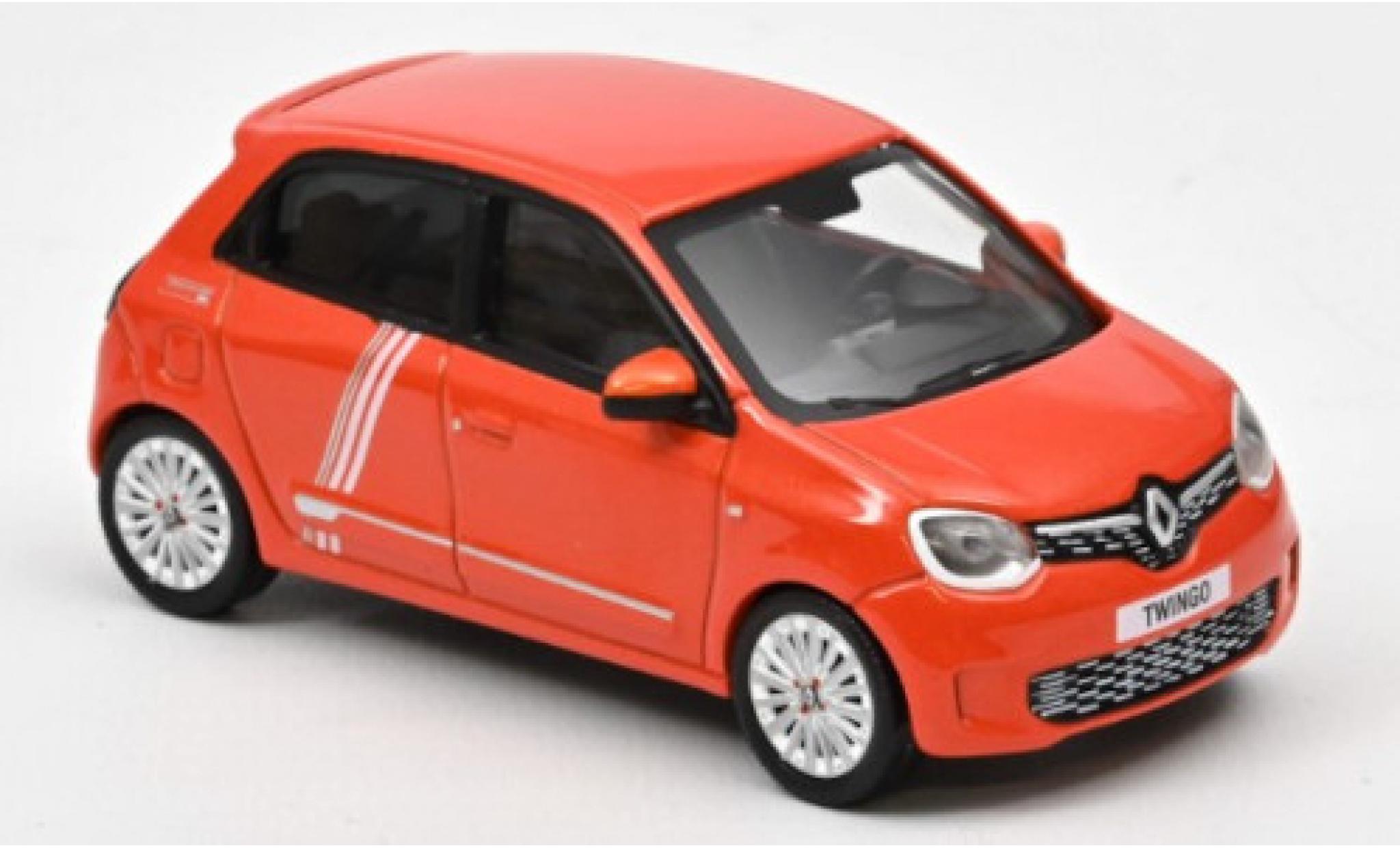 Renault Twingo 1/43 Norev Electric Vibes metallic oranje 2021 modelauto