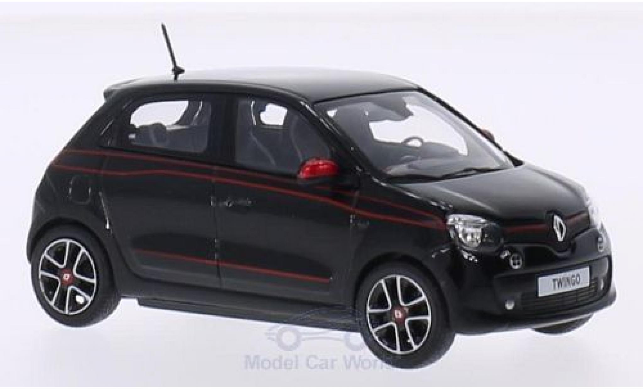 Renault Twingo 1/43 Norev SL Edition One zwart/Dekor 2014 modelauto