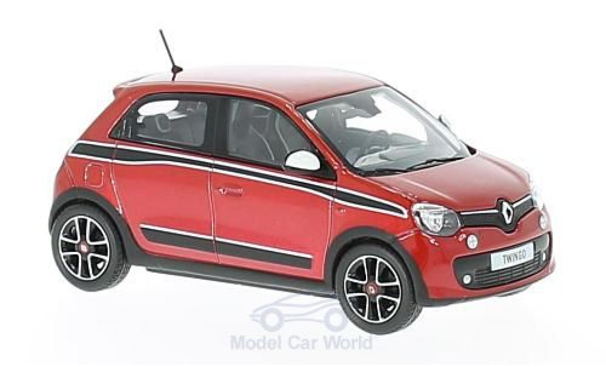 Renault Twingo 1/43 Norev Sport Pack metallic rood Sport Pack 2014 modelauto