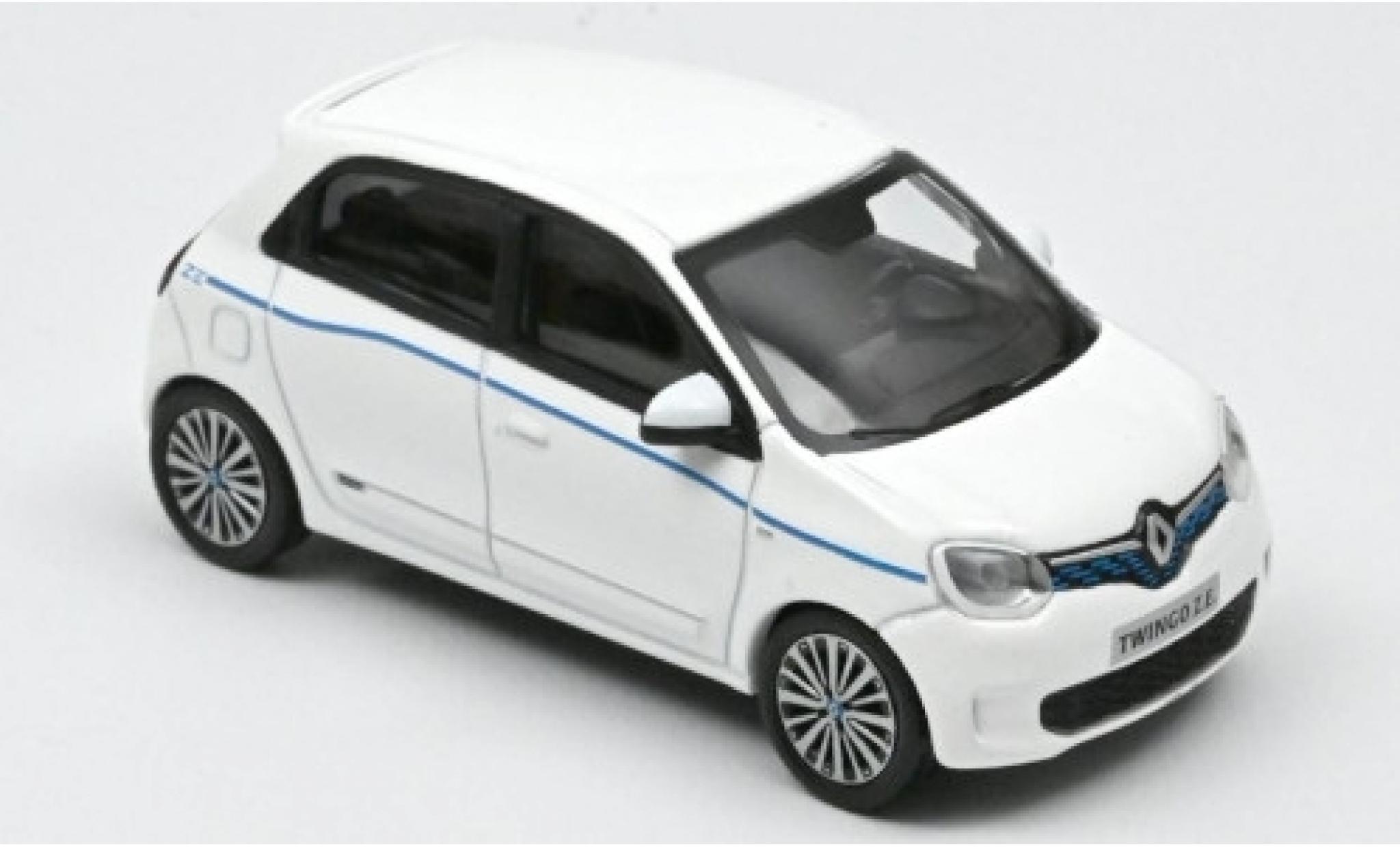 Renault Twingo 1/43 Norev Z.E. wit/blauw 2020 modelauto