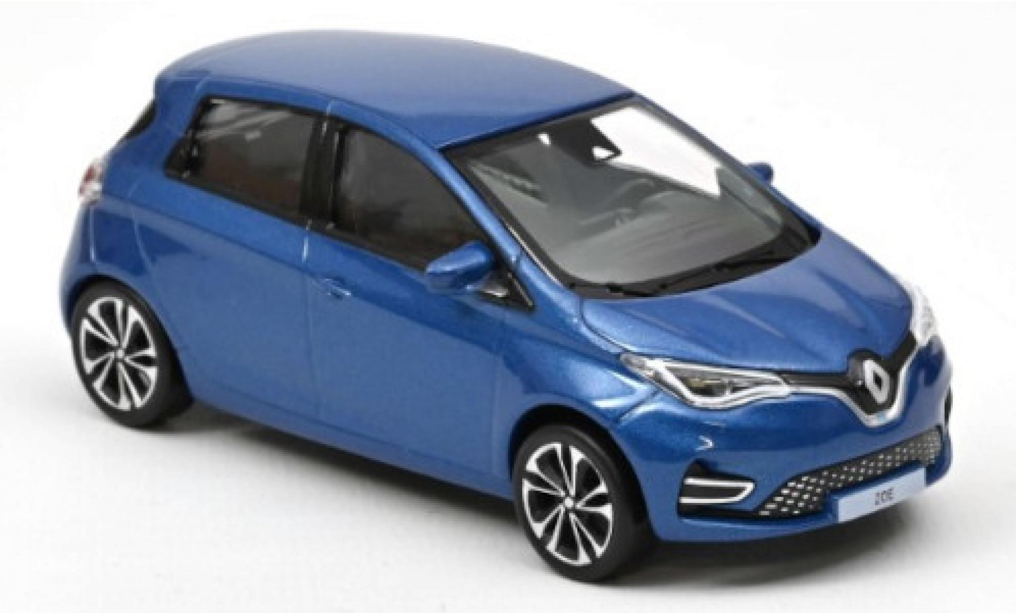 Renault Zoe 1/43 Norev metallic blauw 2020 modelauto