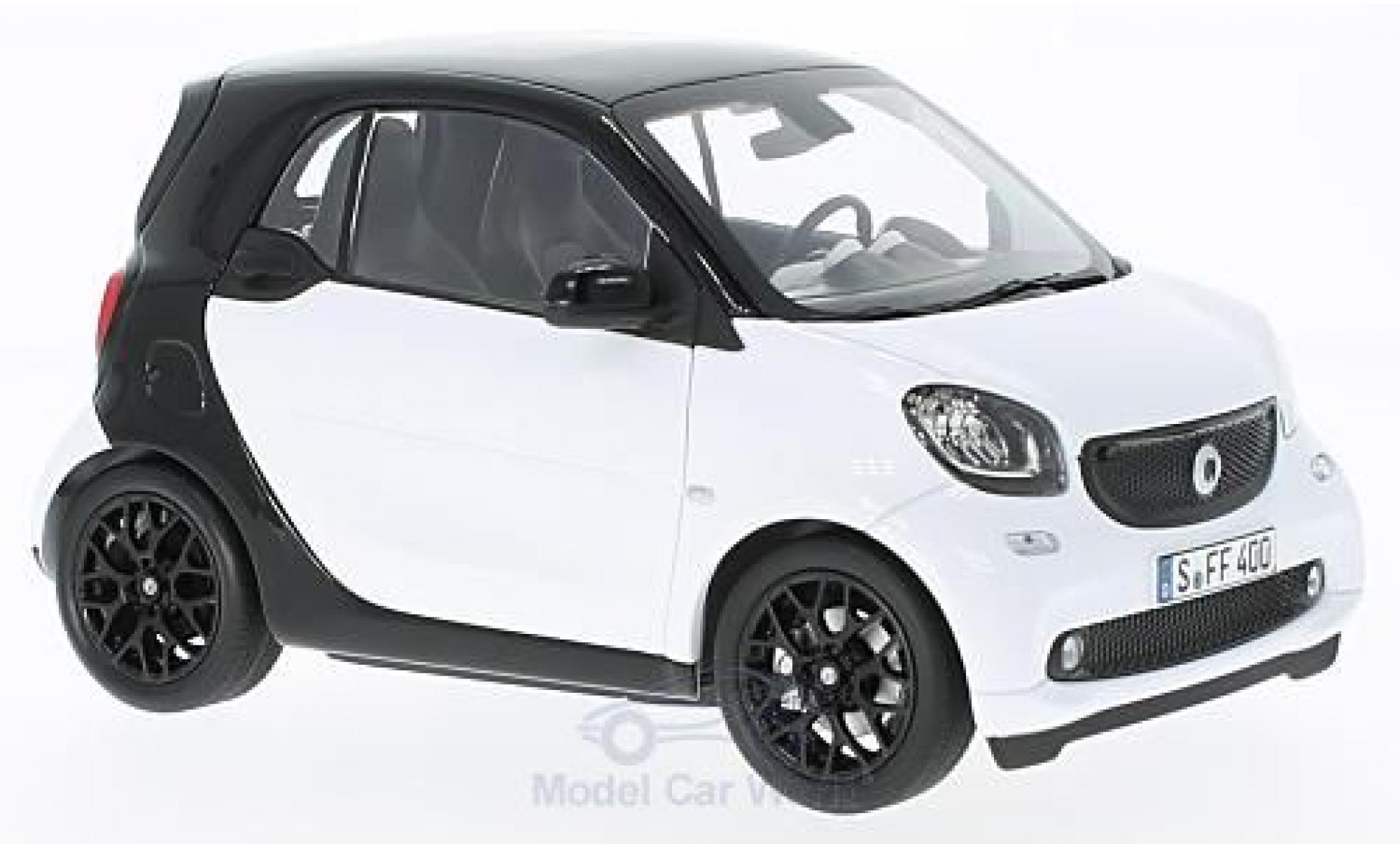Smart ForTwo 1/18 Norev fortwo wit/zwart 2015 modelauto