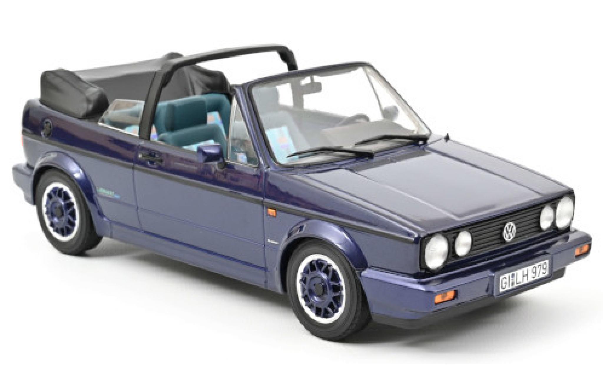 Volkswagen Golf 1/18 Norev I Cabriolet Coast metallic paarsee 1991 Verdeck ougroen modelauto