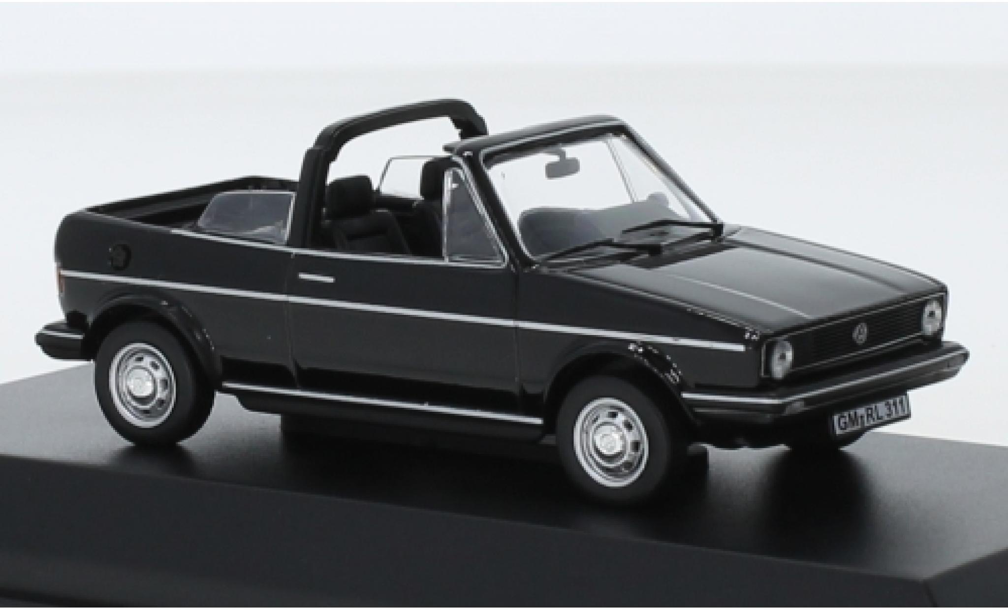 Volkswagen Golf 1/43 Norev I Cabriolet zwart 1981 Softtop couch&eacute; avec modelauto