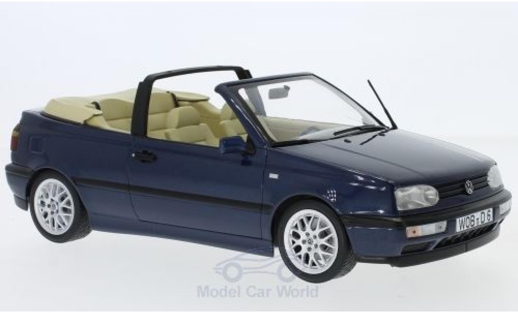 Volkswagen Golf V 1/18 Norev III Cabriolet metallic blauw 1995 modelauto