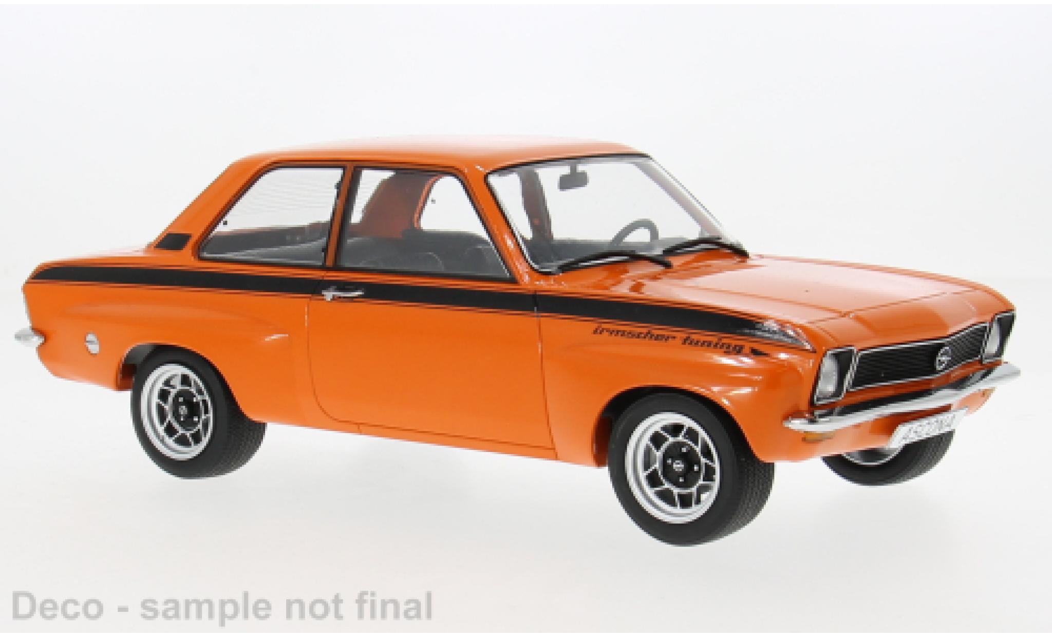 Opel Ascona 1/18 MCG A oranje/zwart 1973 1:18 modelauto