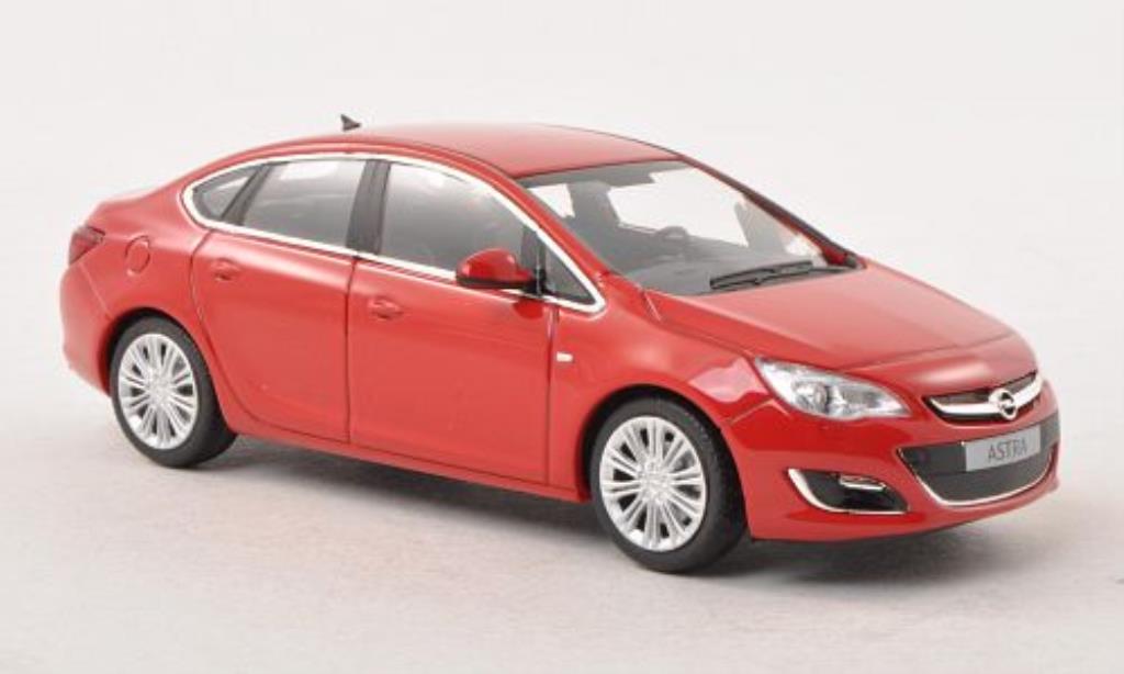 Opel Astra 1/43 Minichamps J Sedan rood 2012 modelauto