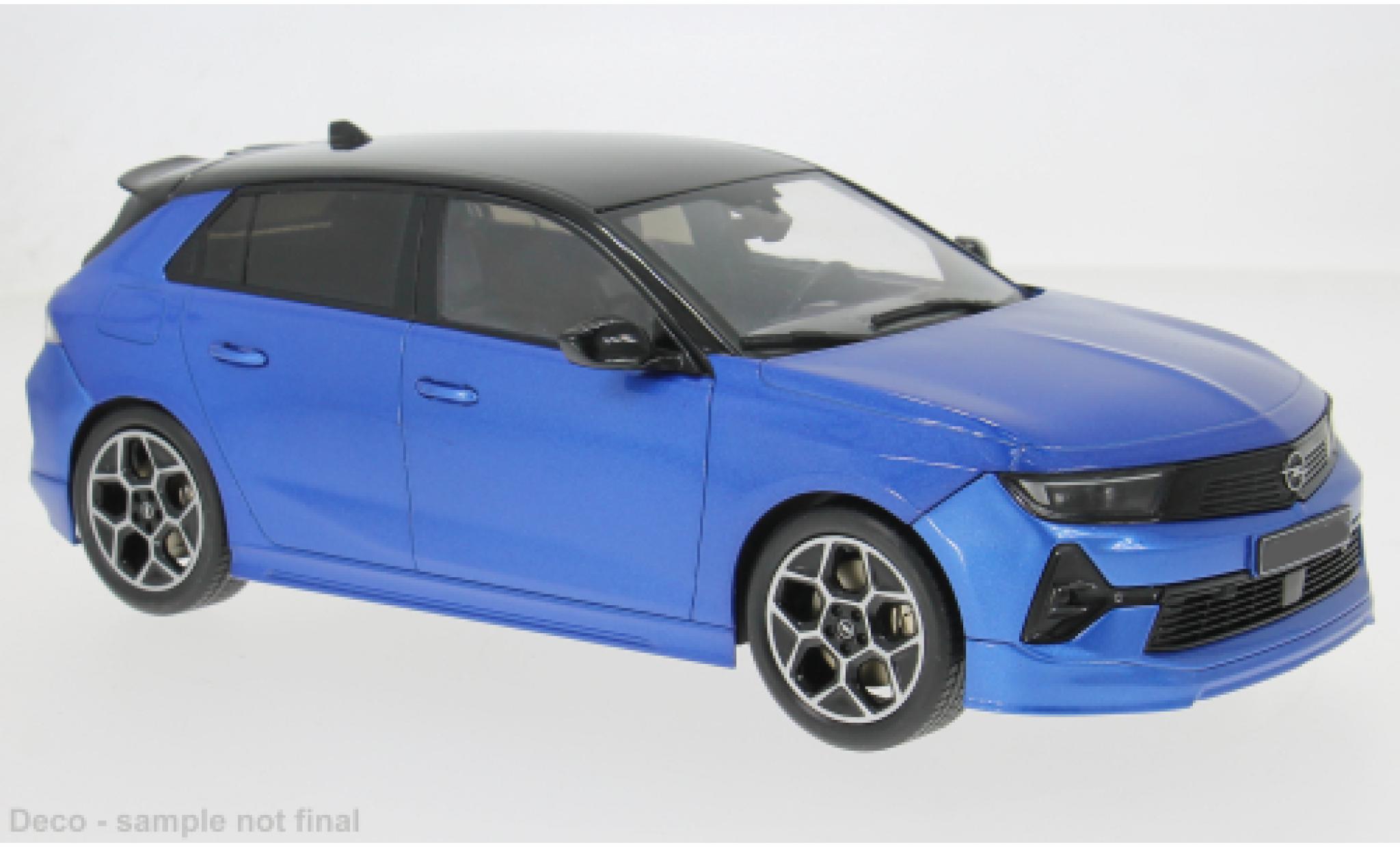 Opel Astra 1/18 MCG L blauw 2023 1:18 modelauto