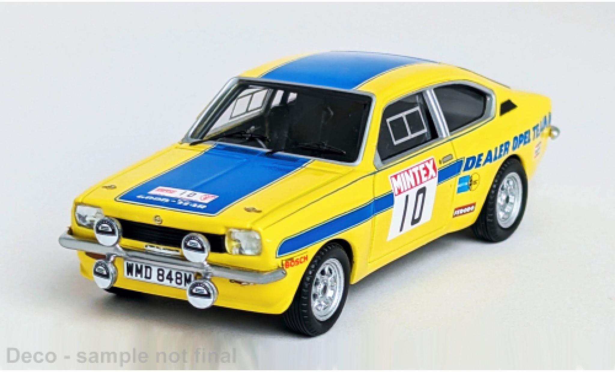 Opel Kadett 1/43 Trofeu GT/E Rally Mintex Dales 1975 Dealer Team #10 T.Fall/M.Wood 1:43 modelauto