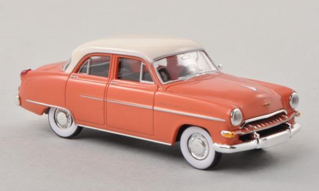 Opel Kapitan 1/87 Brekina lachs-rood/wit 1954 modelauto