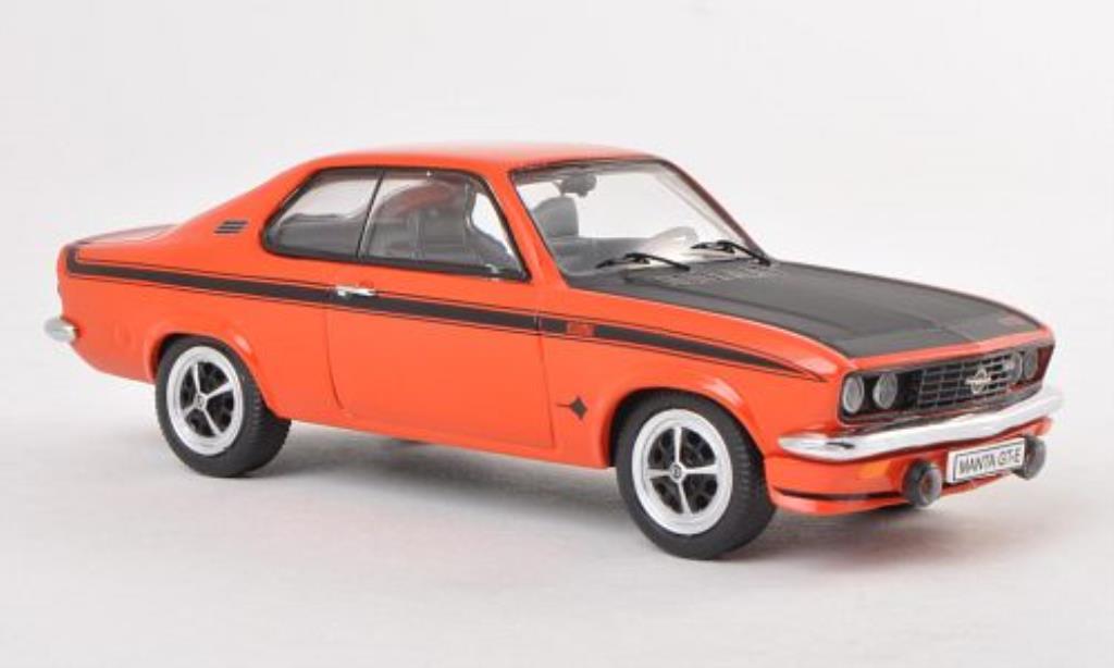 Opel Manta A 1/43 Schuco A GT/E rood/matt-zwart modelauto