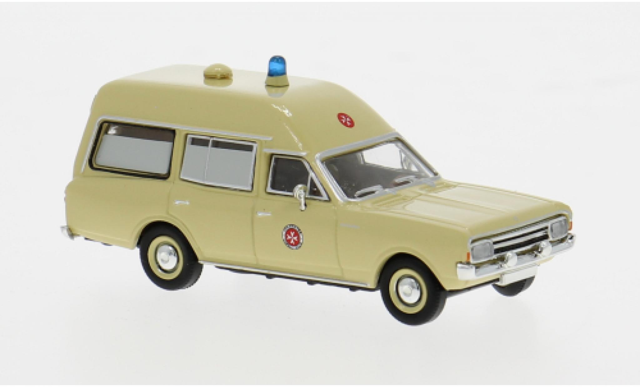 Opel Rekord 1/87 Brekina C KTW 1968 Johanniter Unfall Hilfe 1:87 modelauto
