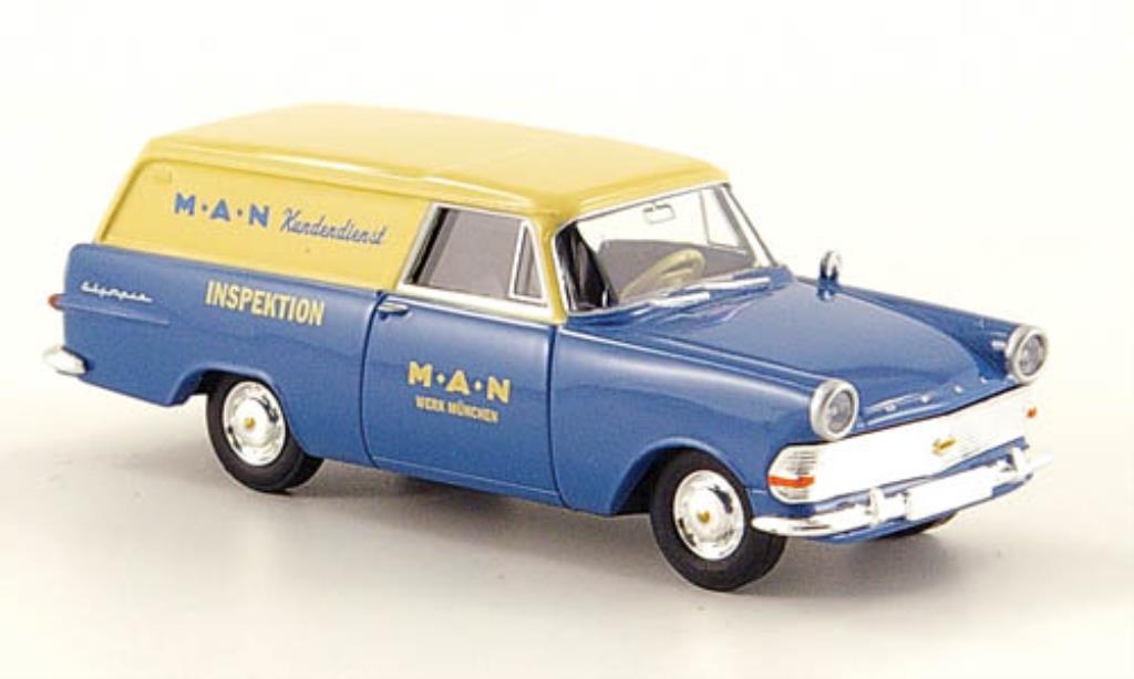 Opel Rekord 1/87 Brekina P2 Kasten MAN Kundendienst modelauto