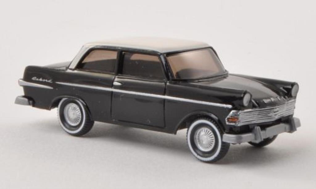 Opel Rekord 1/87 Wiking P2 zwart/elfenbein 1960 modelauto
