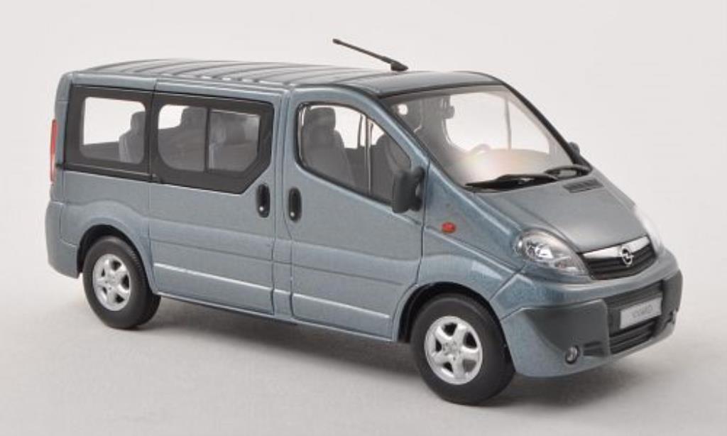 Opel Vivaro 1/43 Minichamps Bus blauw-grijs modelauto