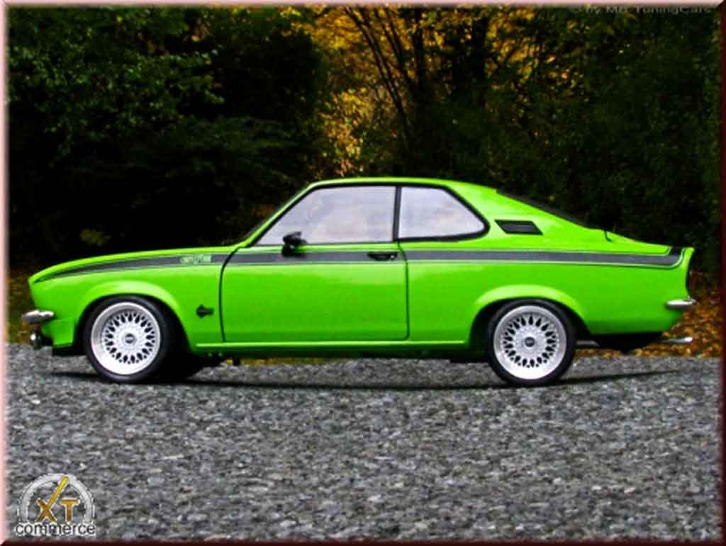 Opel Manta A gt/e groen 1975 jantes bbs bords larges 1/18 Norev