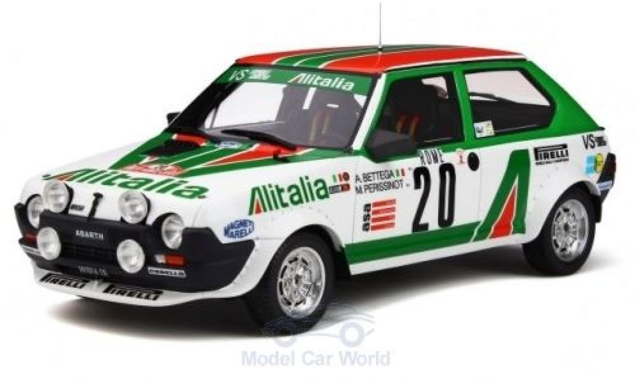 Fiat Ritmo 1/18 Ottomobile Abarth No.20 Alitalia Rallye WM Rallye Monte Carlo 1979 A.Bettega/M.Perissinot modelauto