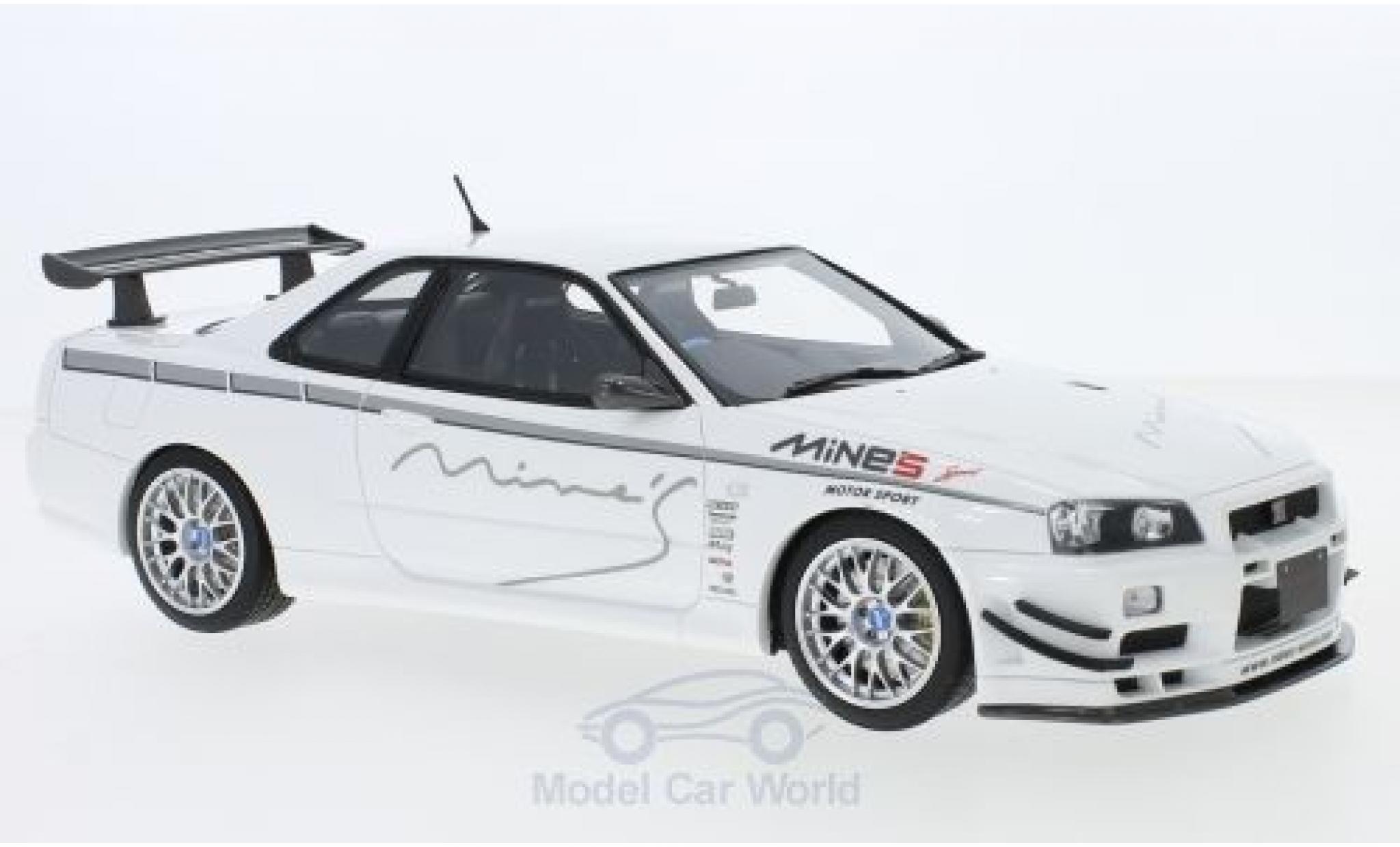 Nissan Skyline 1/18 Ottomobile GT-R (R34) MineS wit RHD 2011 modelauto
