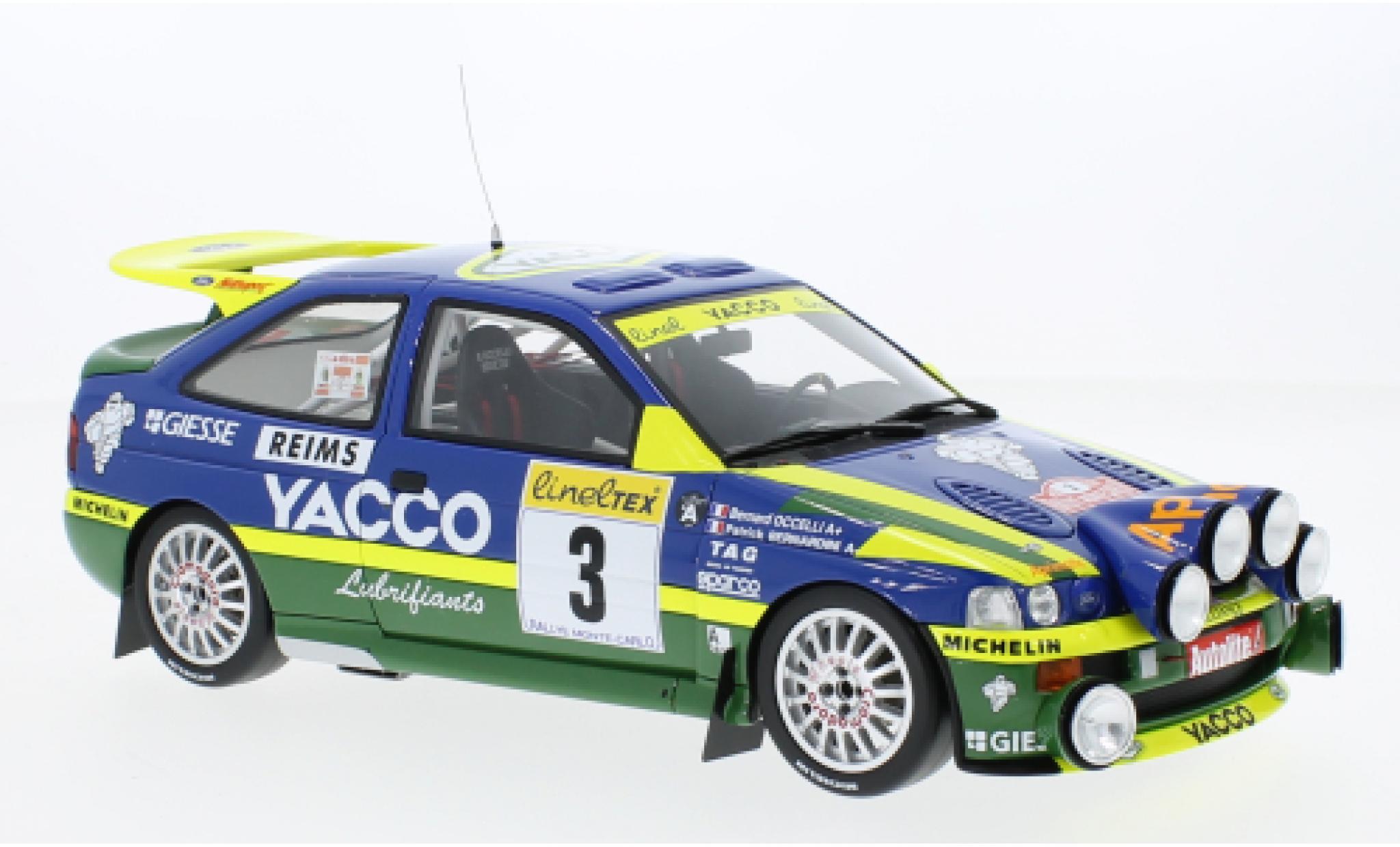 Ford Escort 1/18 Ottomobile RS Cosworth No.3 Yacco Rallye WM Rallye Monte Carlo 1996 modelauto