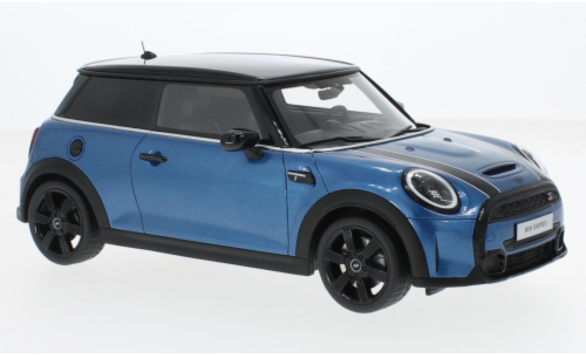 Mini Cooper 1/18 Ottomobile S metallic blauw/zwart 2021 modelauto