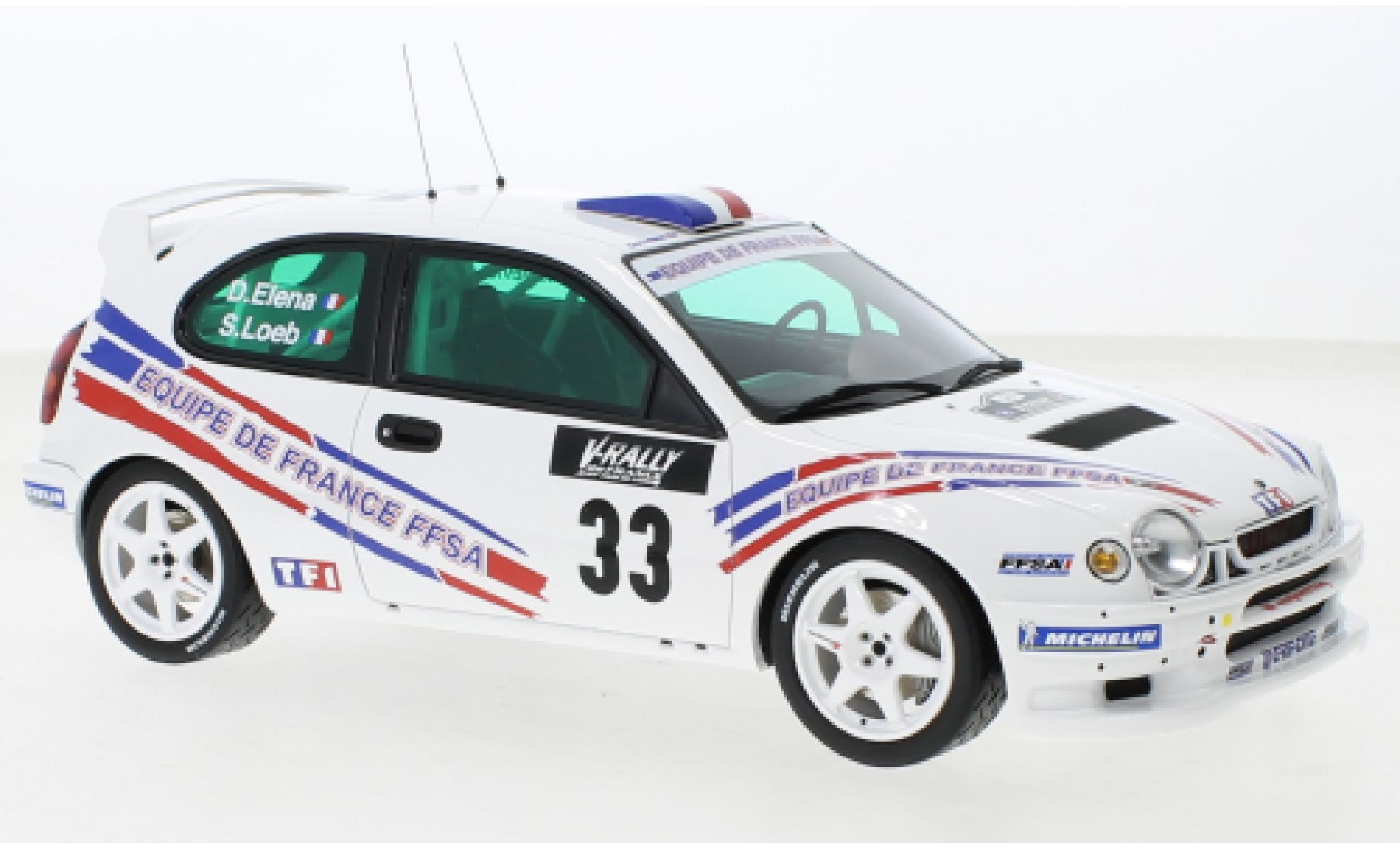 Toyota Corolla 1/18 Ottomobile WRC No.33 Equipe de France FFSA Rallye WM Tour de Corse 2000 modelauto