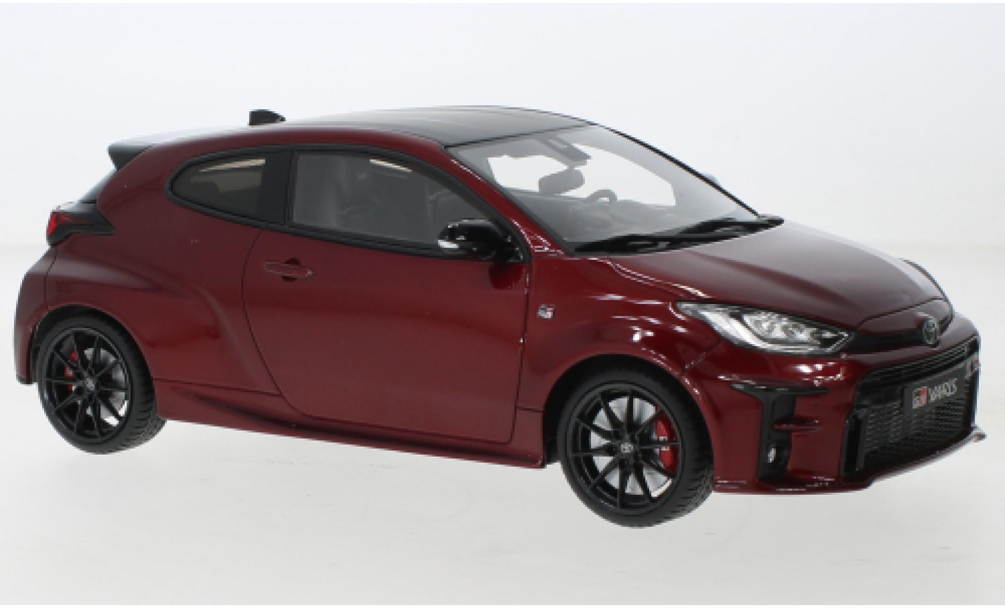 Toyota Yaris 1/18 Ottomobile GR metallic rood fonc&eacute; 2021 modelauto