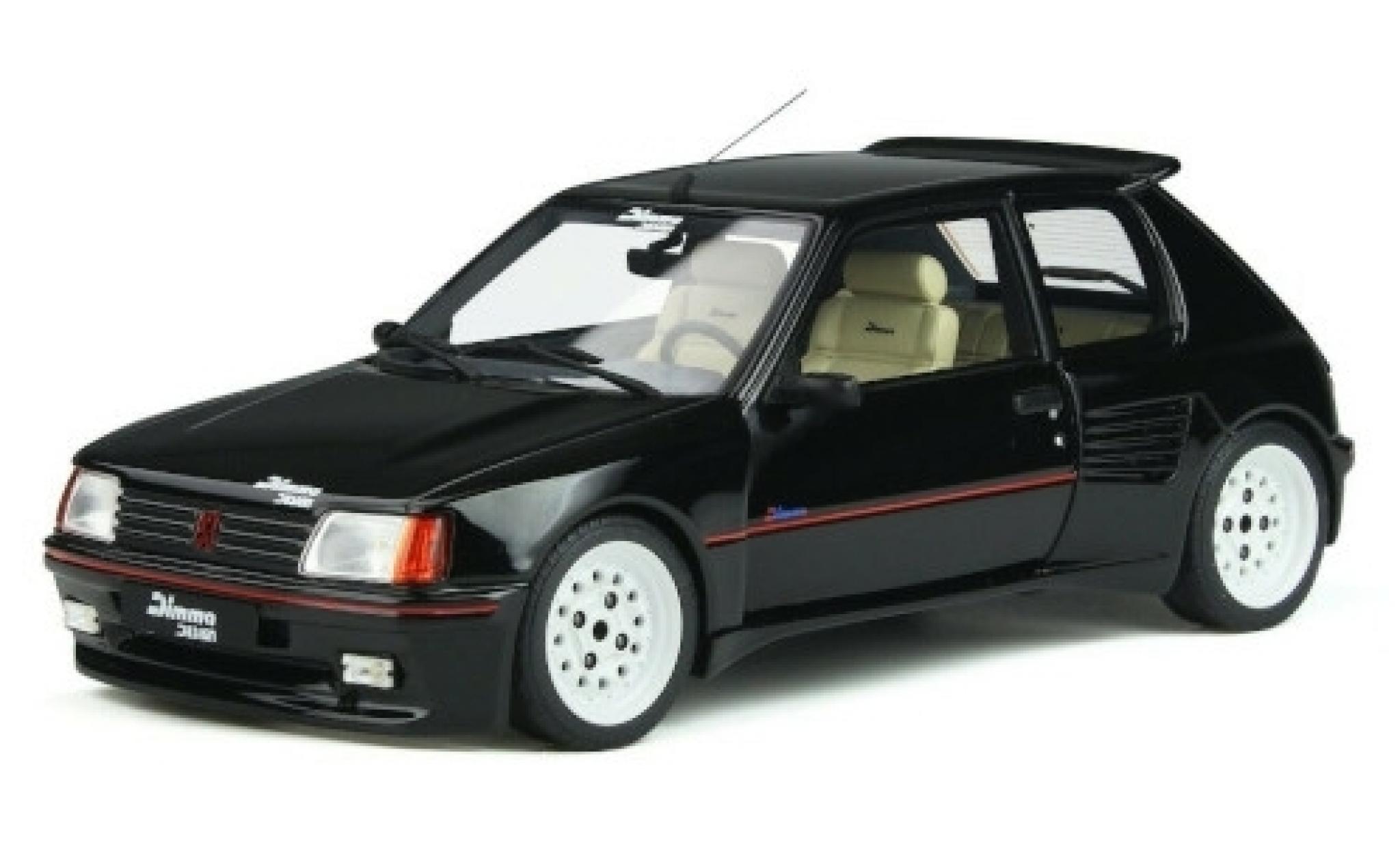 Peugeot 205 1/18 Ottomobile Dimma Design zwart/Dekor 1989 modelauto