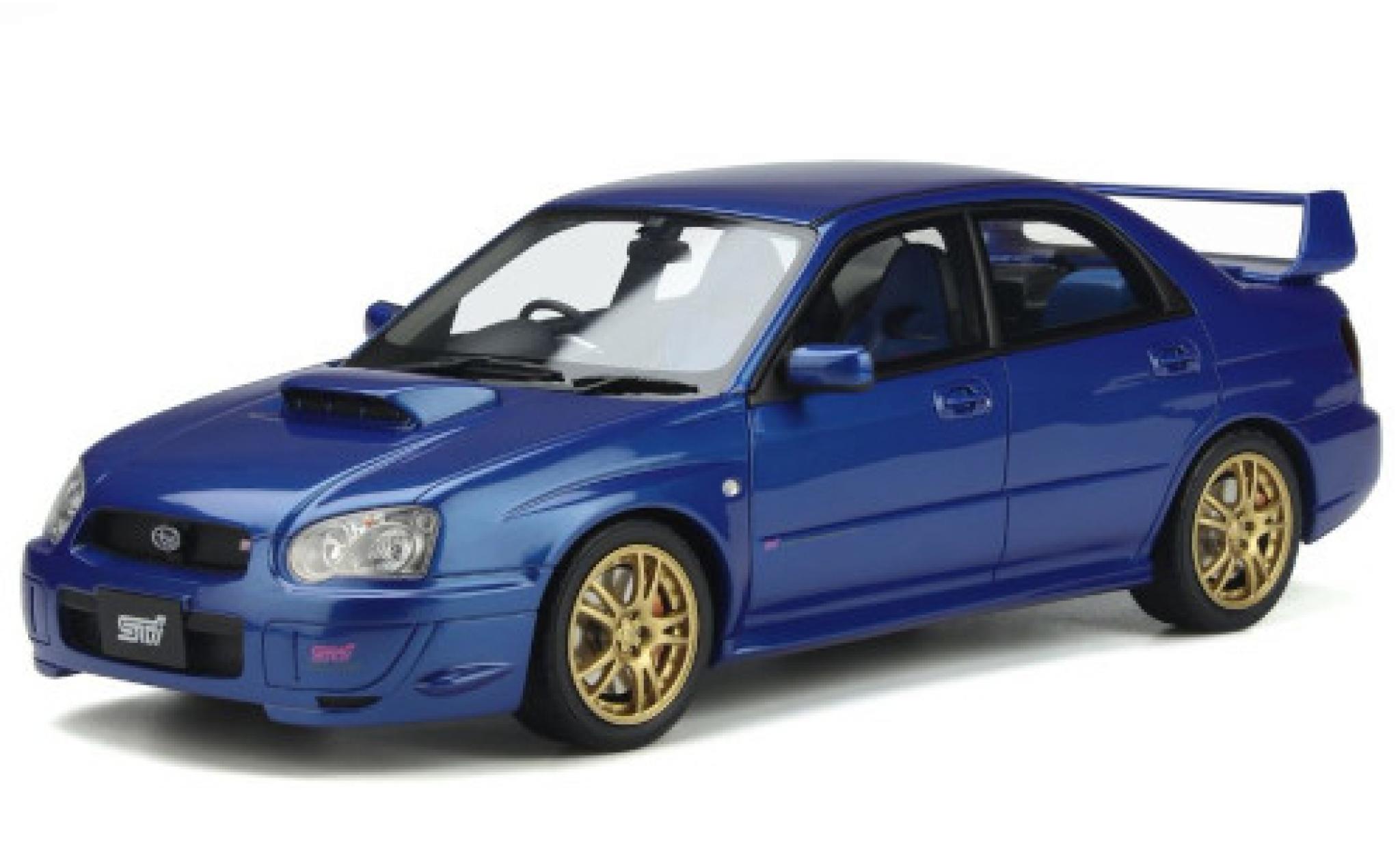 Subaru Impreza 1/18 Ottomobile WRX STI metallic blauw RHD 2003 modelauto