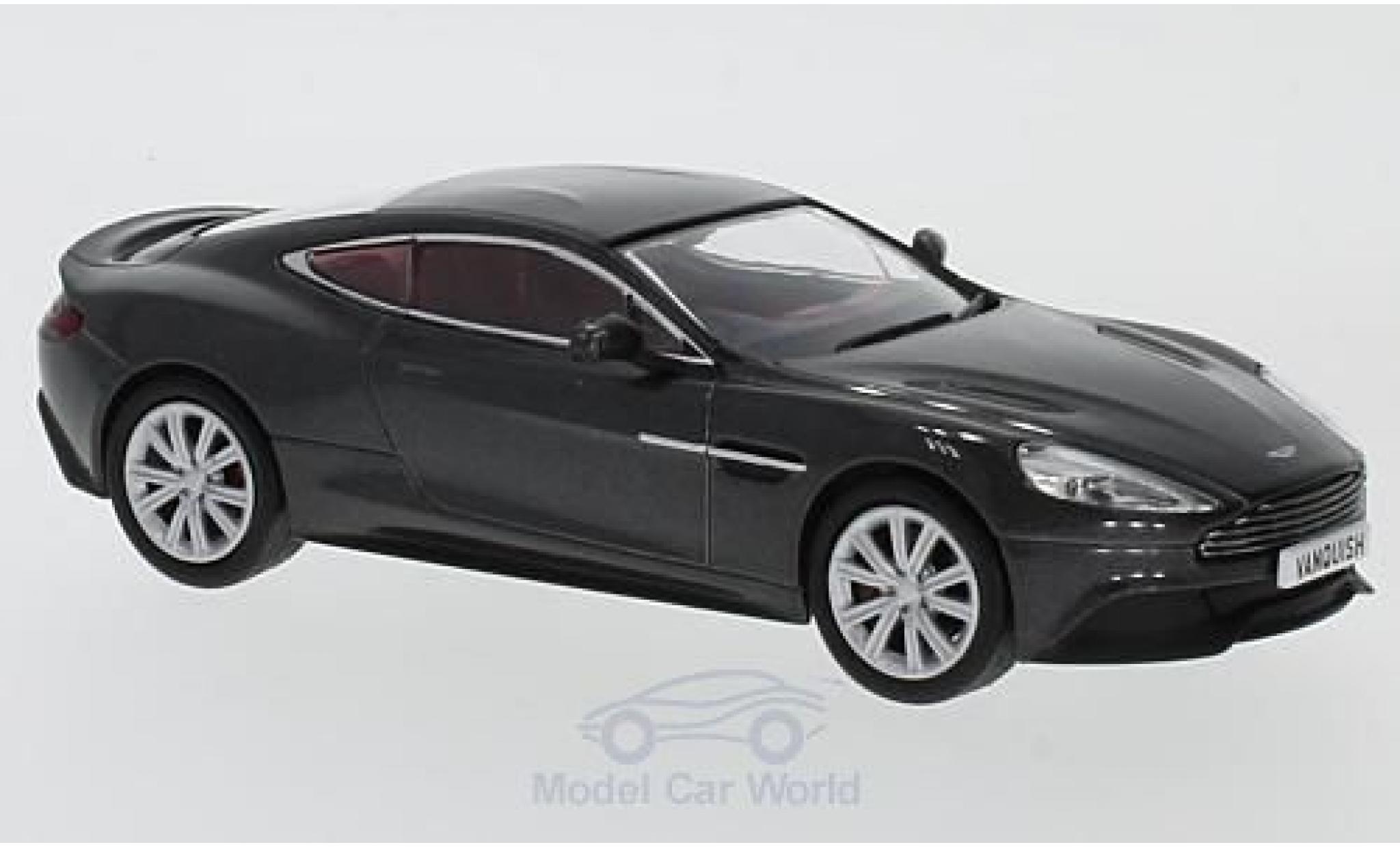 Aston Martin Vanquish 1/43 Oxford Coupe metallic grijs RHD modelauto