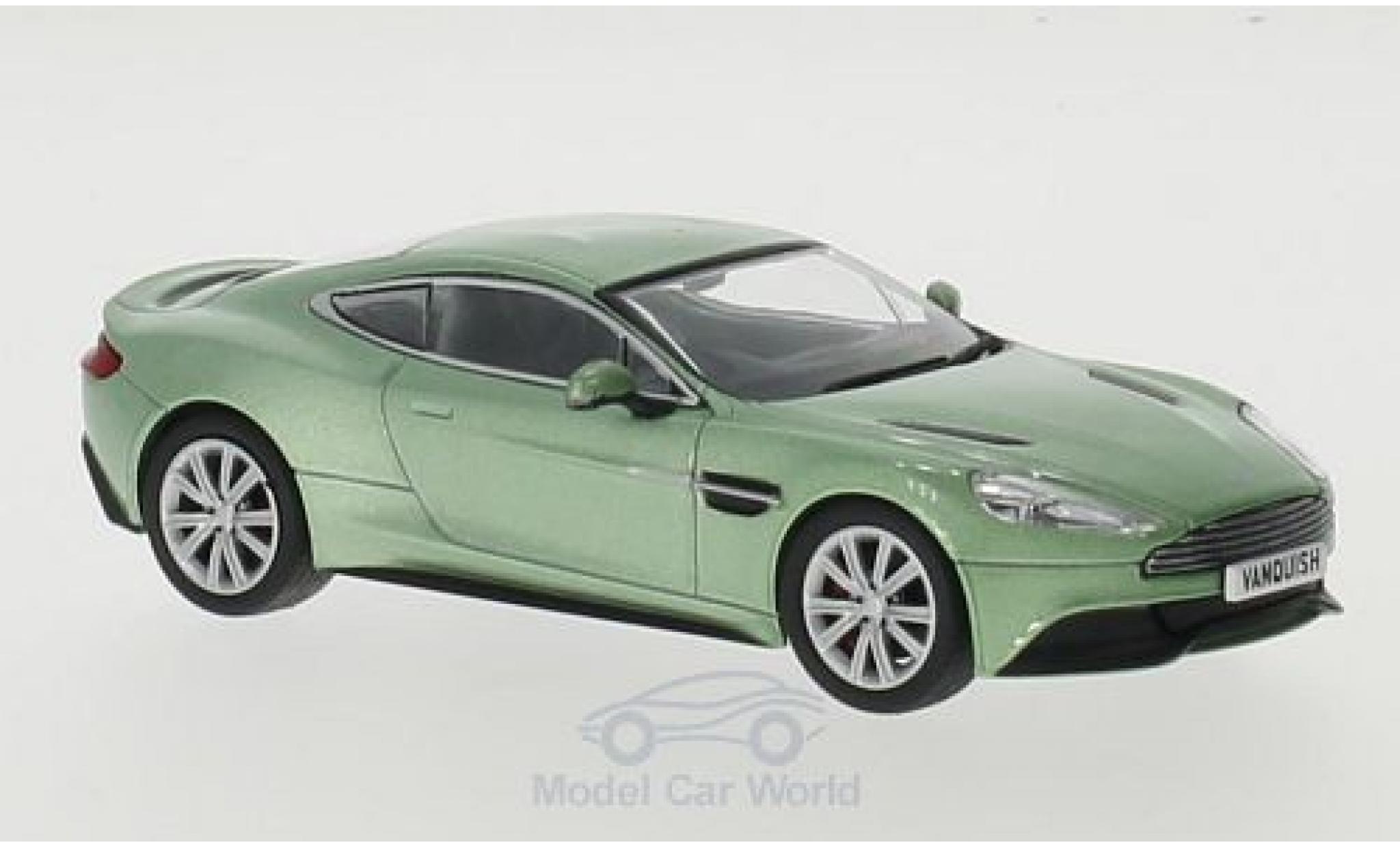 Aston Martin Vanquish 1/43 Oxford Coupe metallic groen RHD modelauto