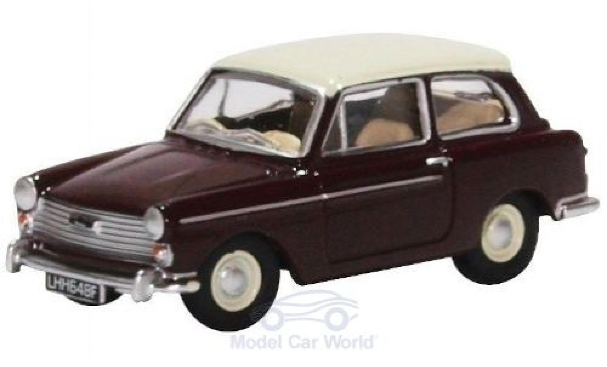 Austin A40 1/76 Oxford MKII rood/beige modelauto