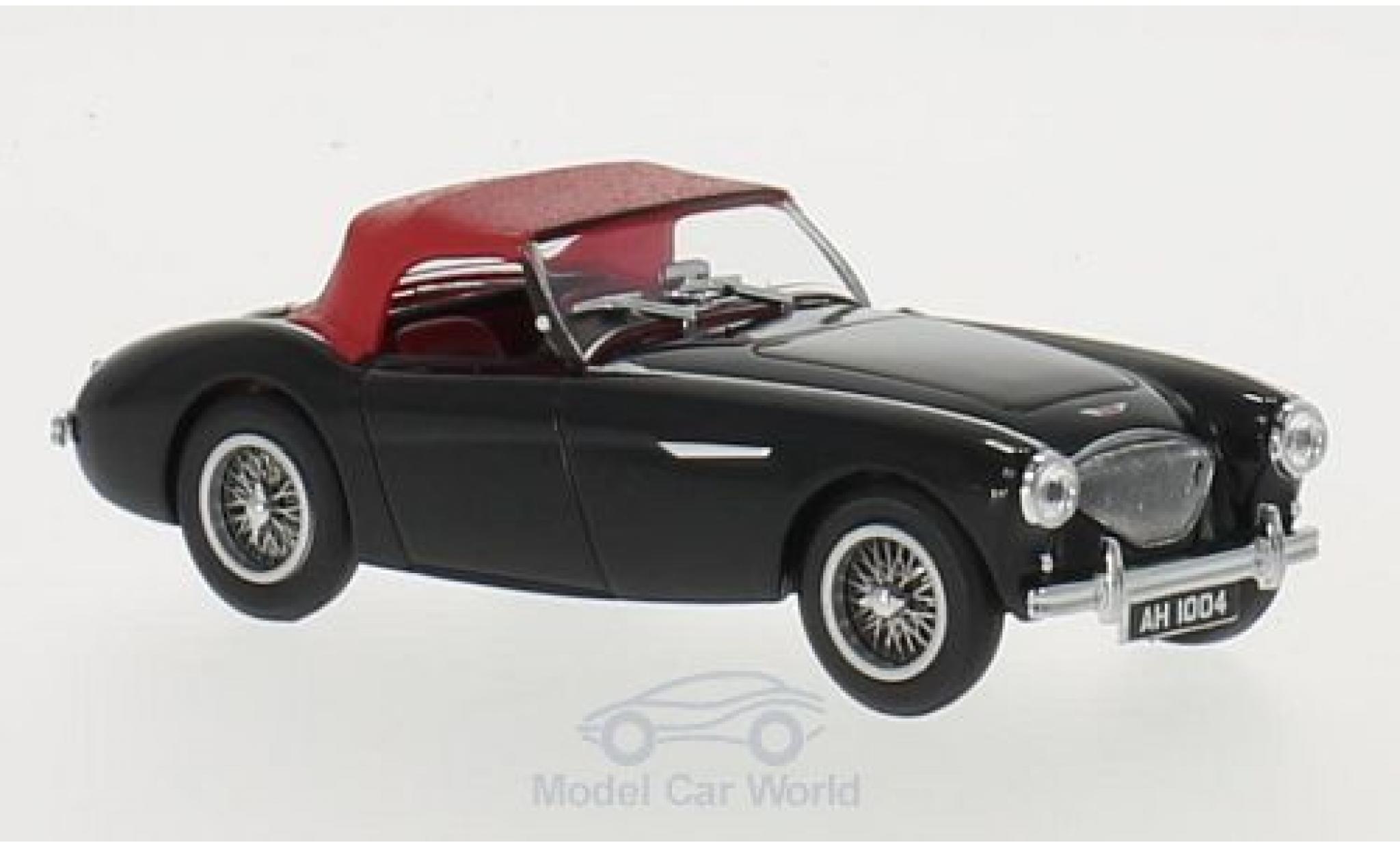 Austin Healey 100 1/43 Oxford BN1 zwart/rood RHD modelauto