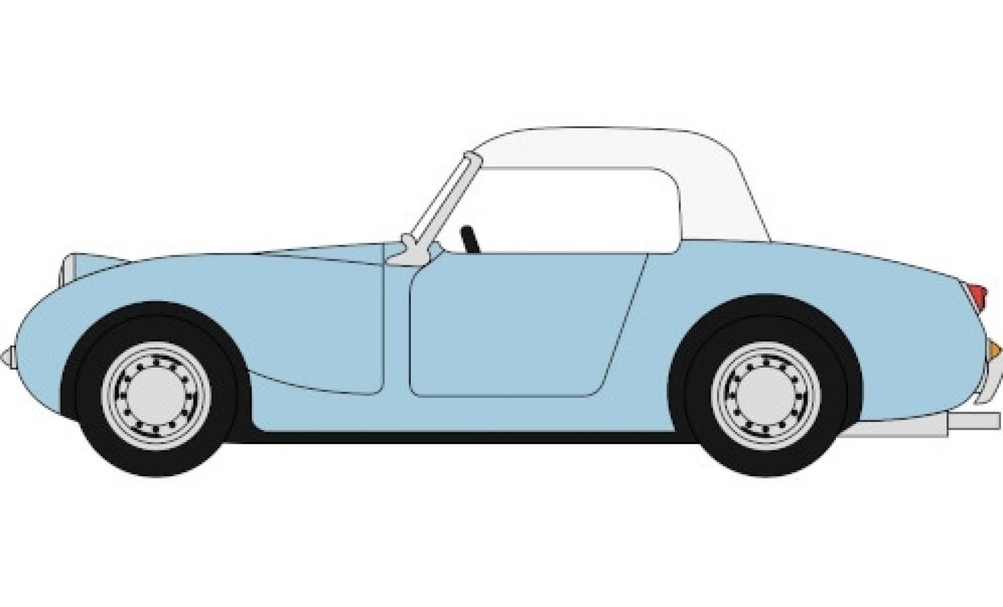 Austin Healey Sprite 1/76 Oxford MkI blauw RHD modelauto