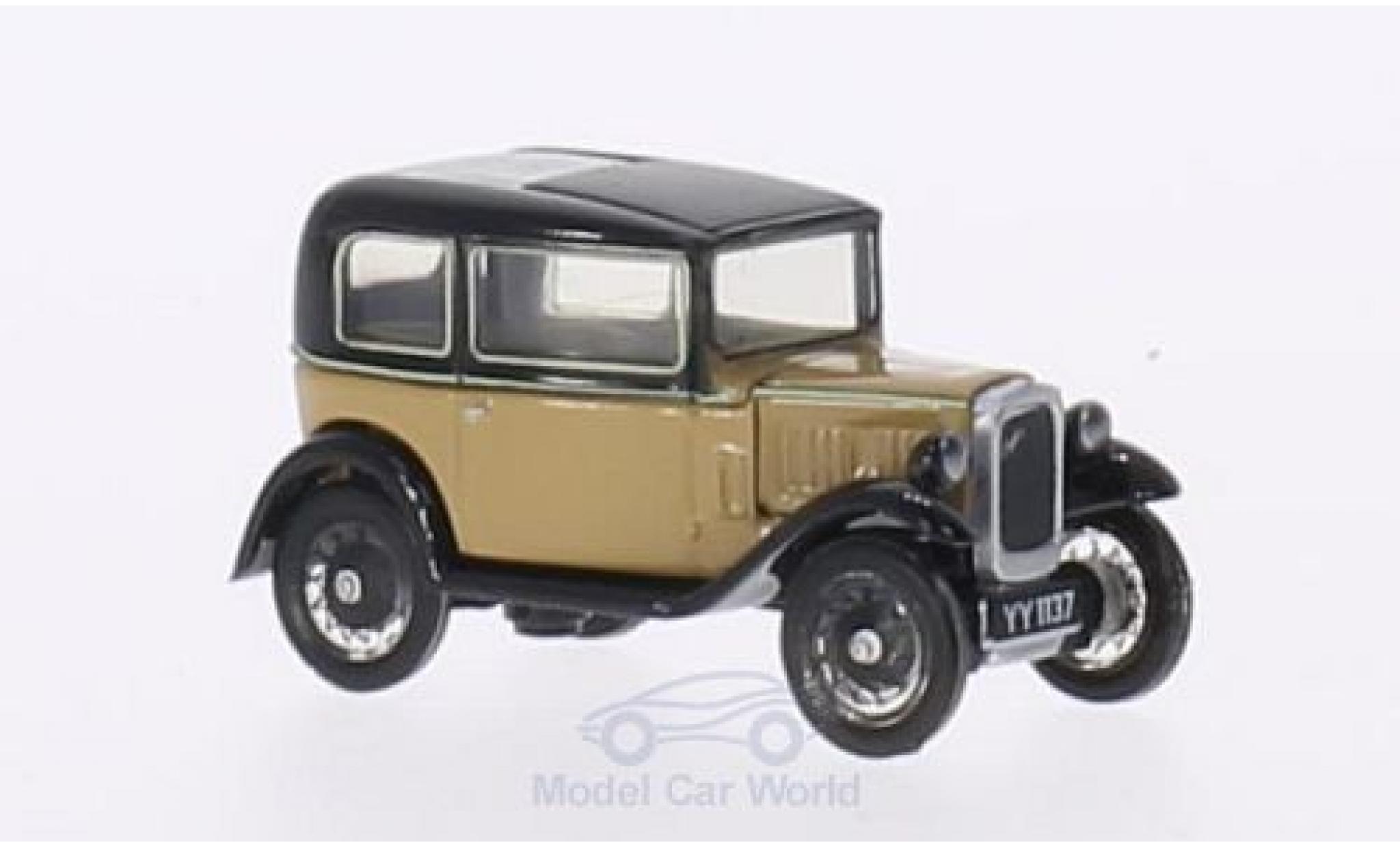 Austin Seven 1/76 Oxford RN Saloon beige/zwart RHD modelauto