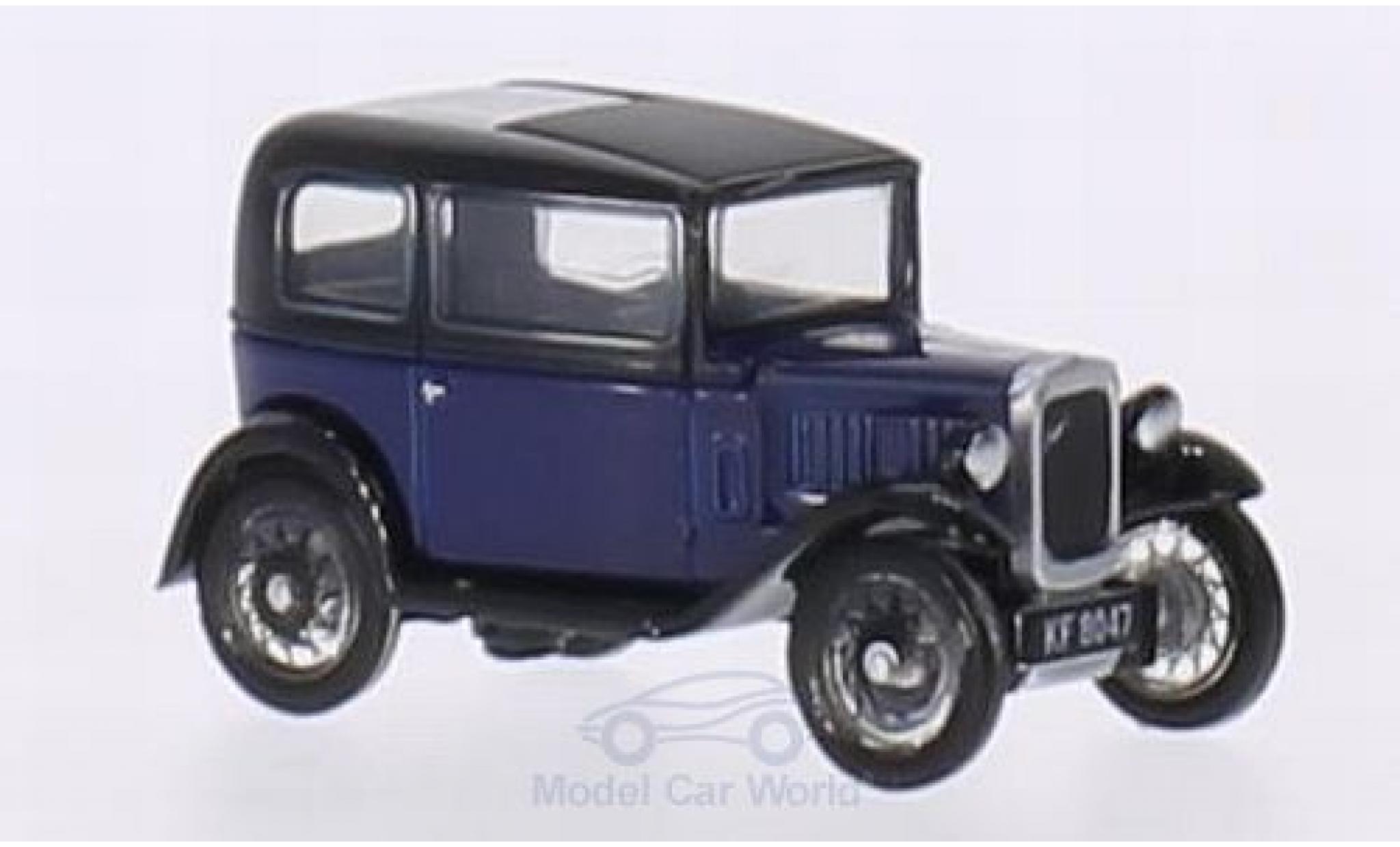 Austin Seven 1/76 Oxford RN Saloon blauw/zwart RHD modelauto