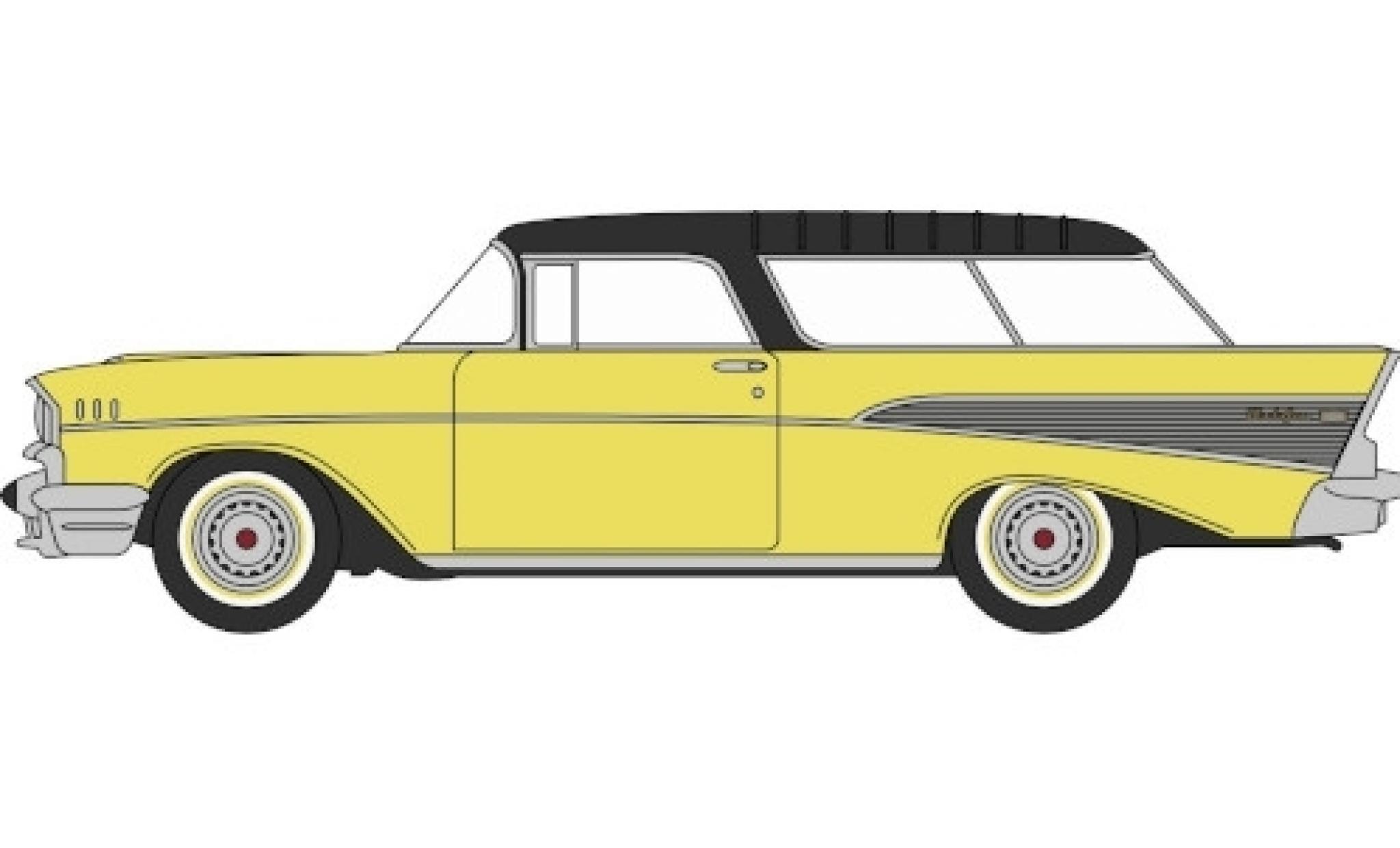 Chevrolet Nomad 1/87 Oxford geel/zwart 1957 modelauto
