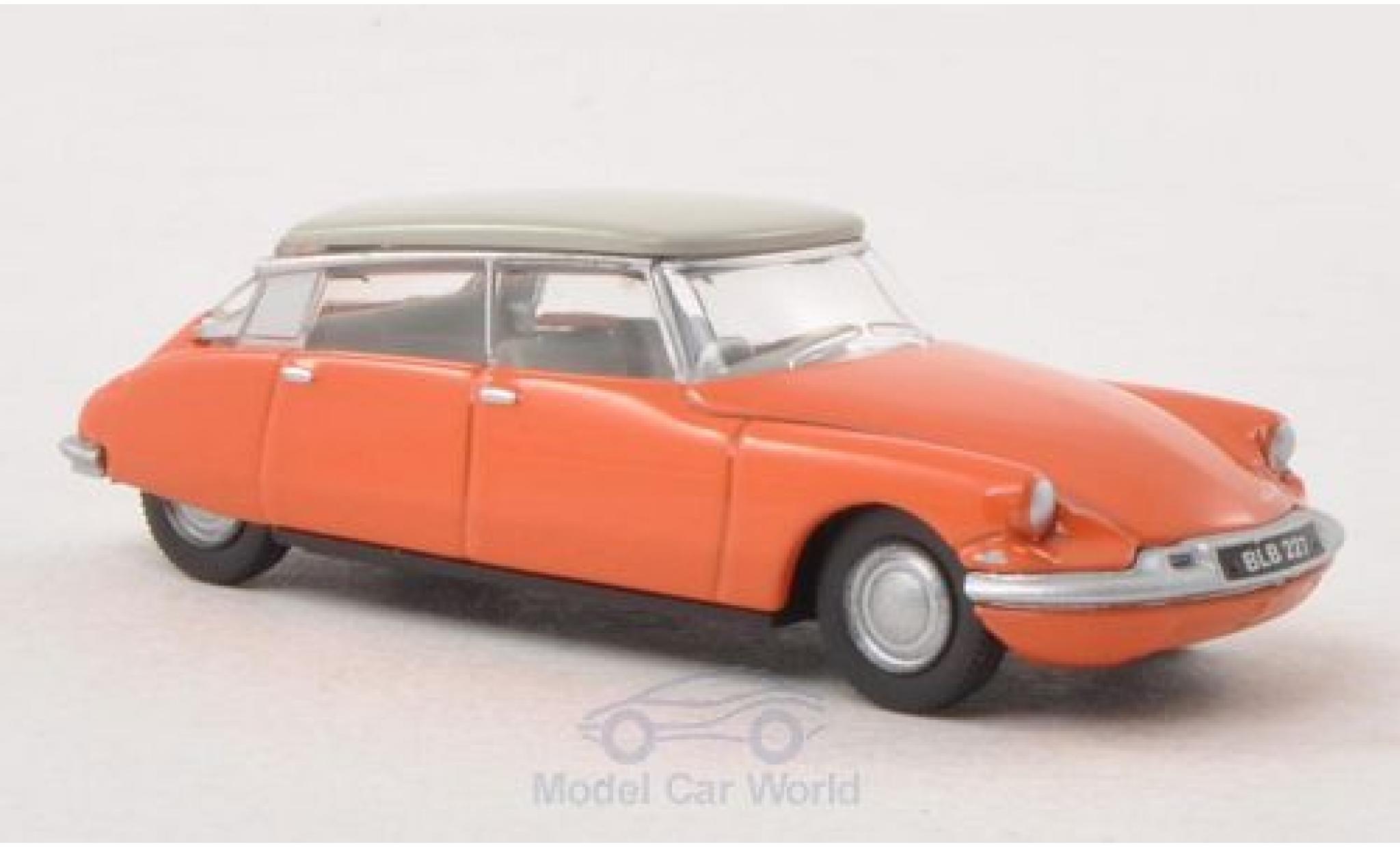 Citroen DS 19 1/76 Oxford 19 oranje/grijs modelauto