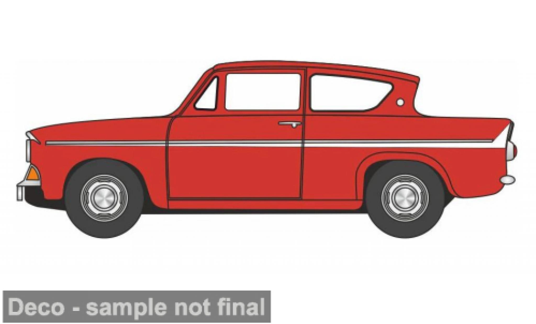 Ford Anglia 1/76 Oxford rood 1:76 modelauto