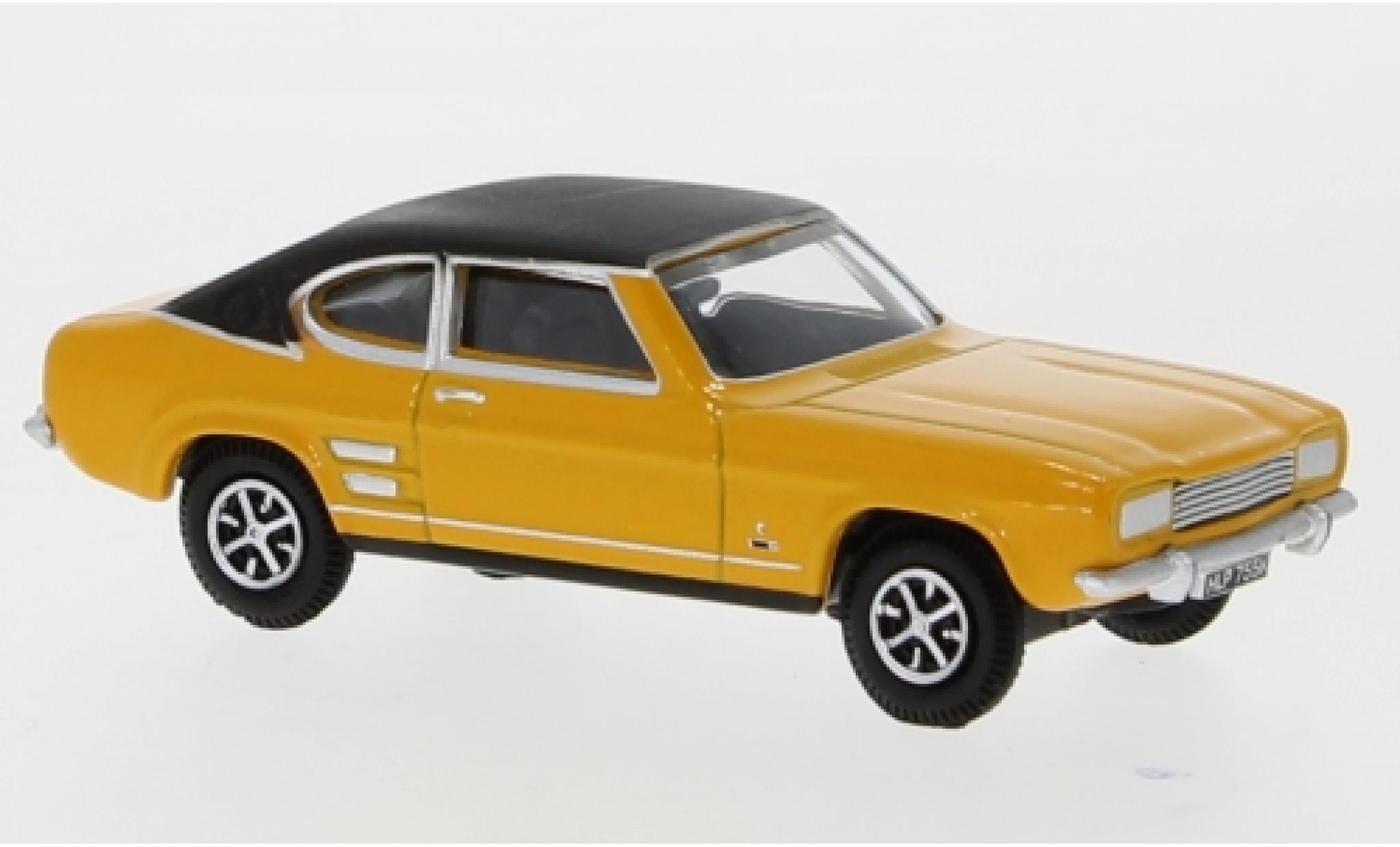 Ford Capri 1/76 Oxford MKI geel/zwart 1970 modelauto