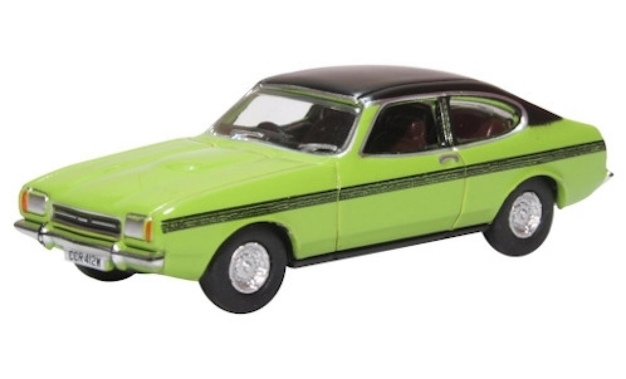 Ford Capri 1/76 Oxford MKII groen/matt-zwart RHD modelauto