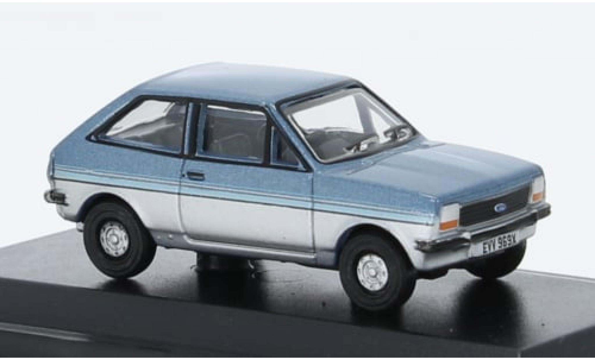 Ford Fiesta 1/76 Oxford MKI metallic blauw/grijs 1:76 modelauto