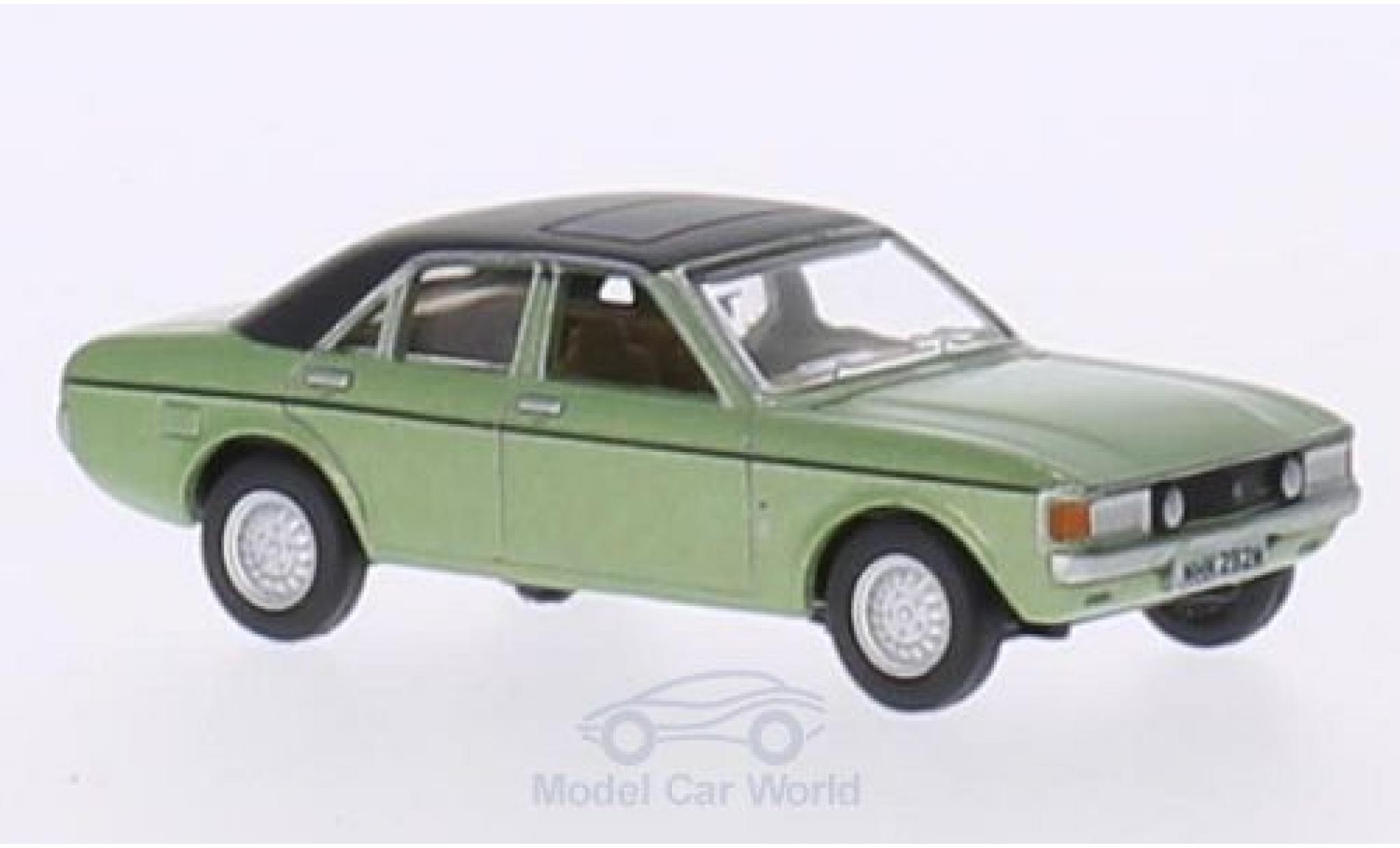 Ford Granada 1/76 Oxford metallic groen/zwart modelauto
