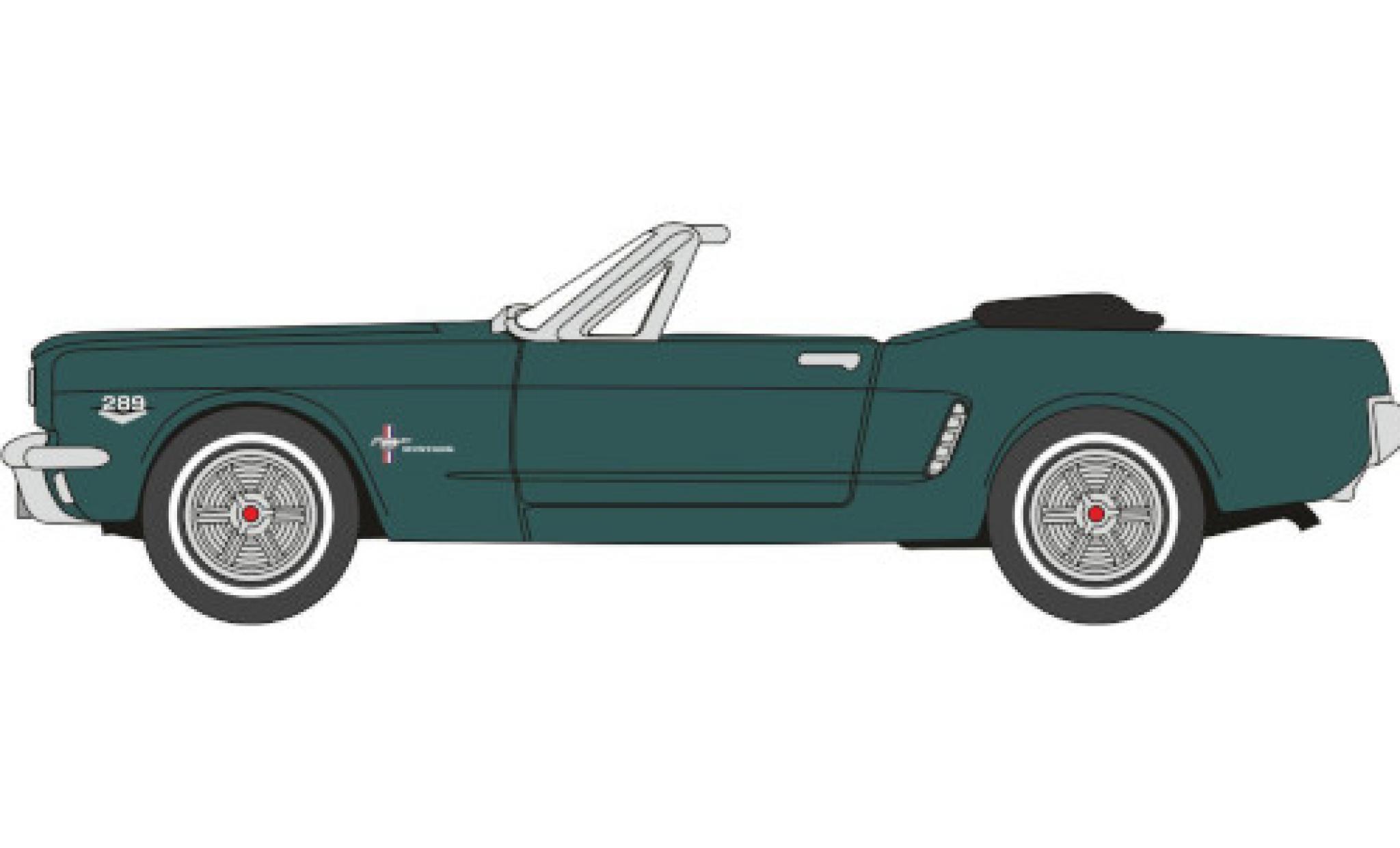 Ford Mustang 1/87 Oxford Cabriolet groen 1965 modelauto