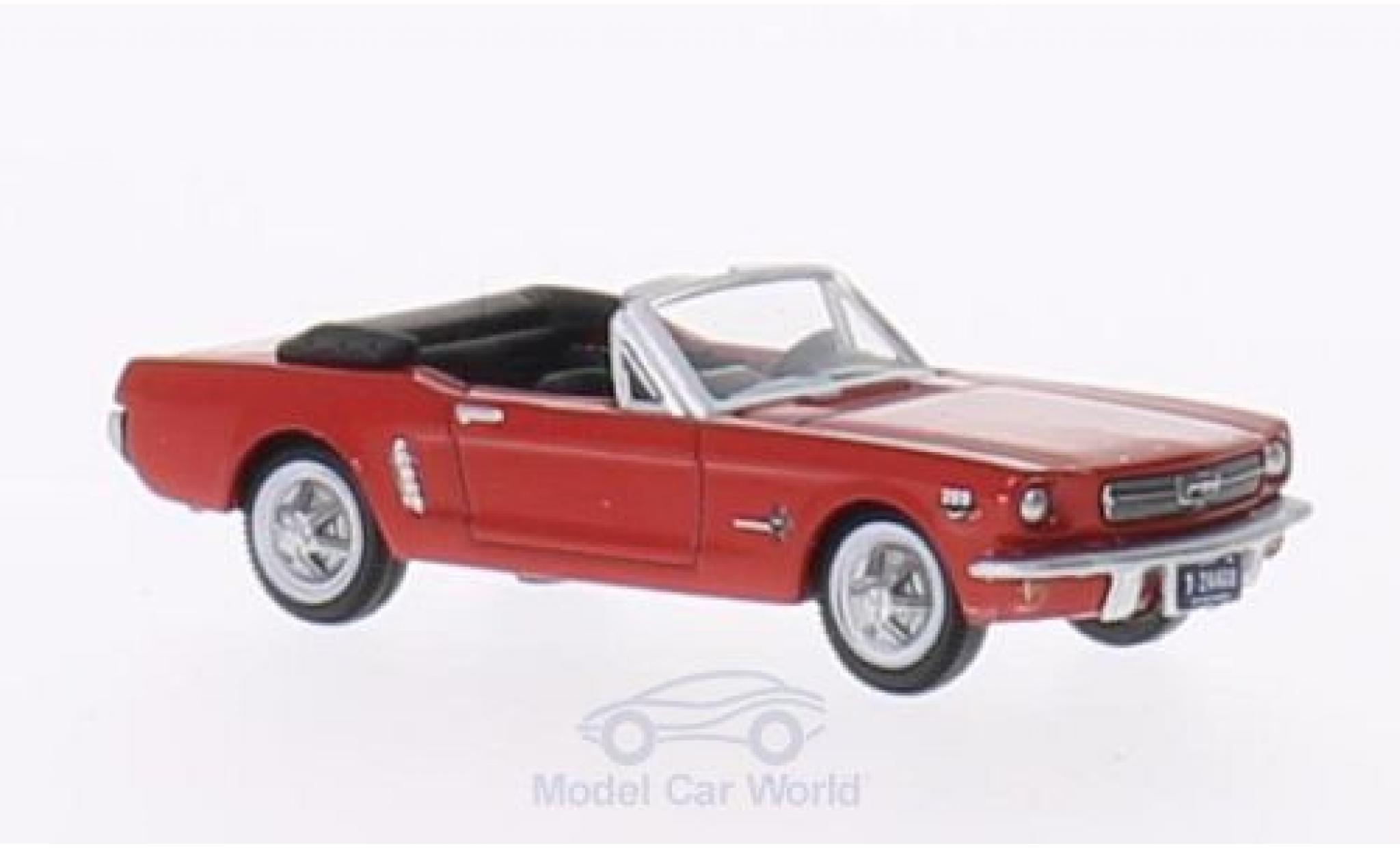 Ford Mustang 1/87 Oxford Cabriolet rood 1965 modelauto