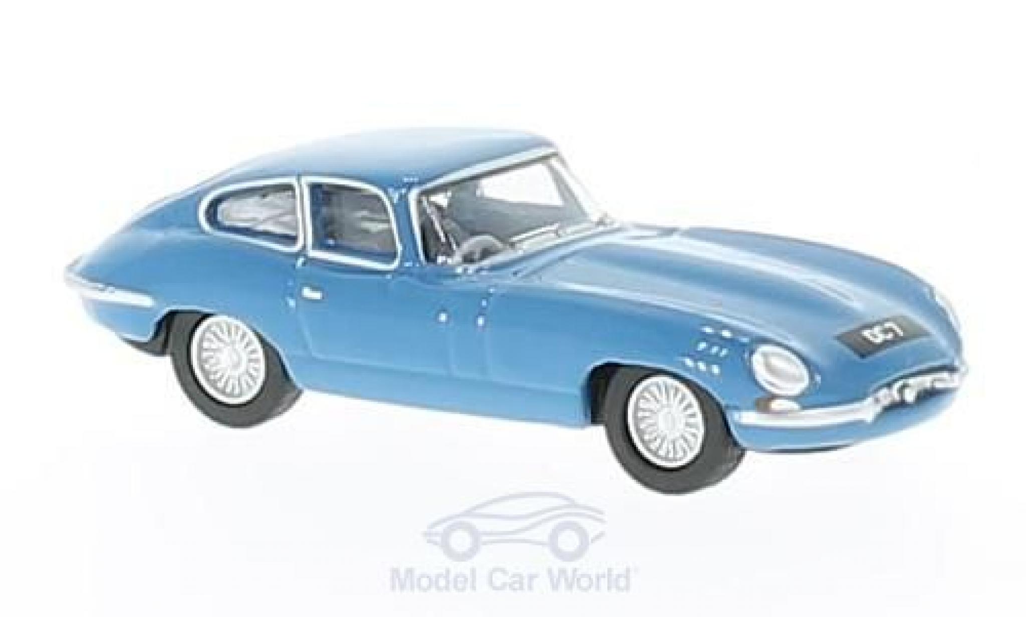 Jaguar E-Type 1/76 Oxford Coupe blauw Donald Campbell modelauto