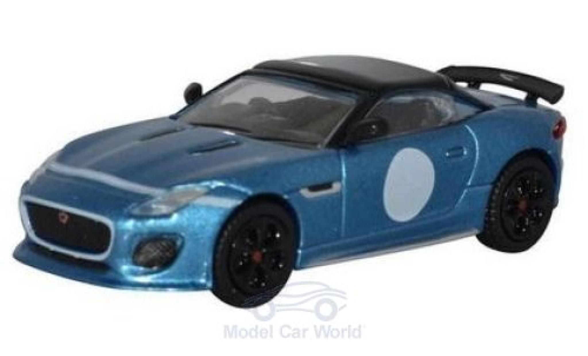 Jaguar F-Type 1/76 Oxford Project 7 metallic blauw modelauto