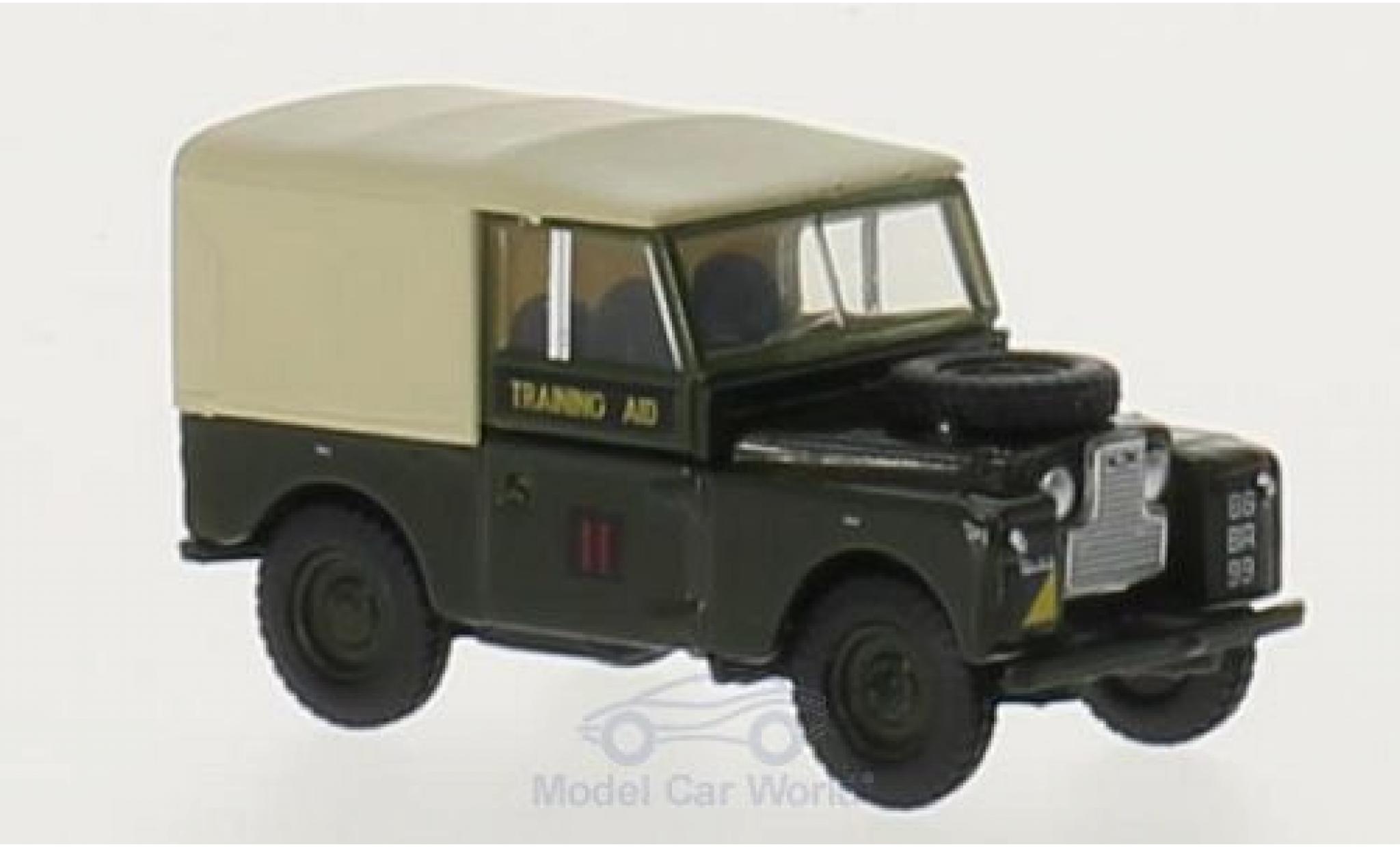 Land Rover Series 1 1/76 Oxford 88 Canvas groen/beige RHD RTC 6th Training Regiment modelauto