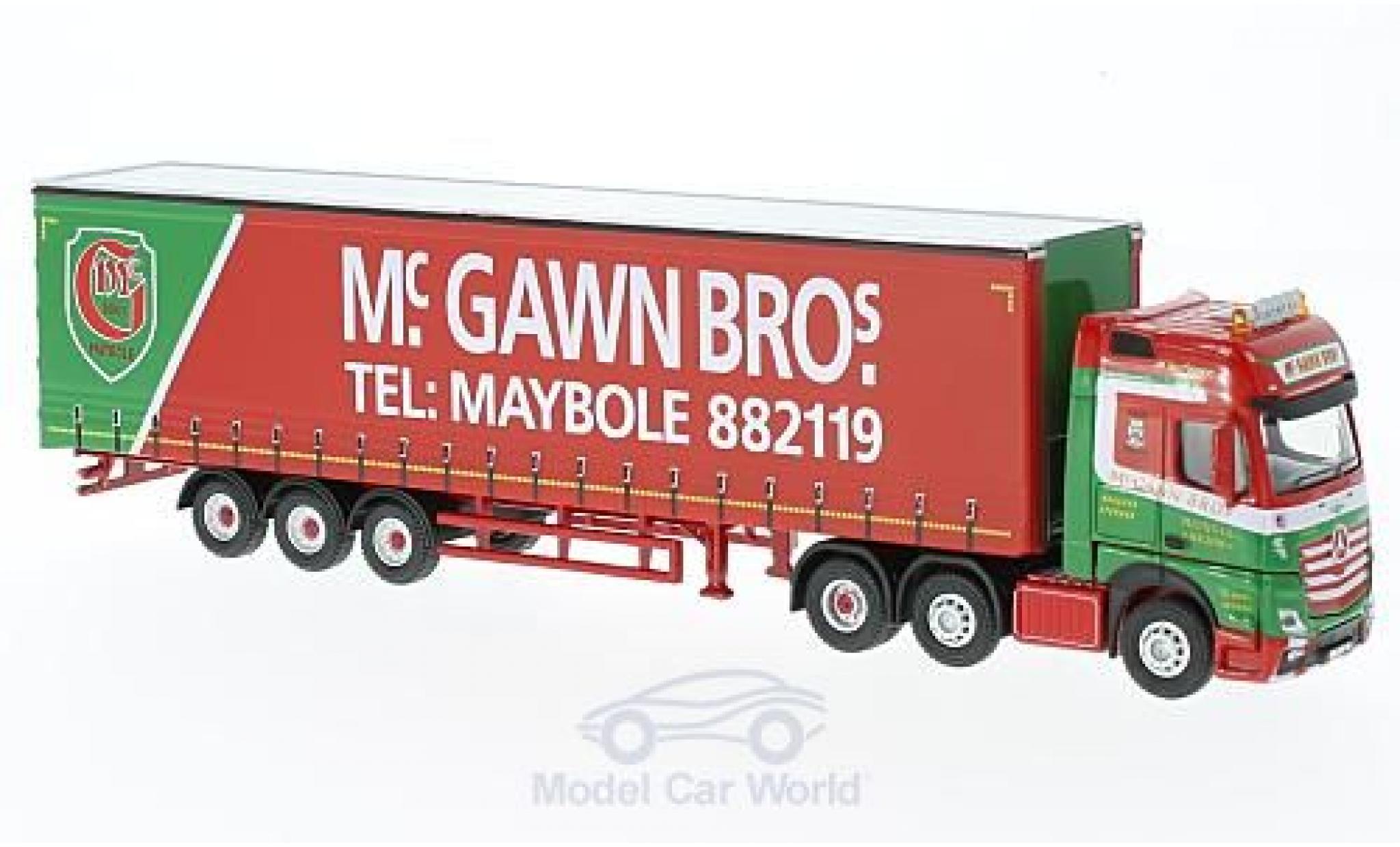 Mercedes Actros 1/76 Oxford GSC McGawn Bros Gardinenplanensattelzug modelauto