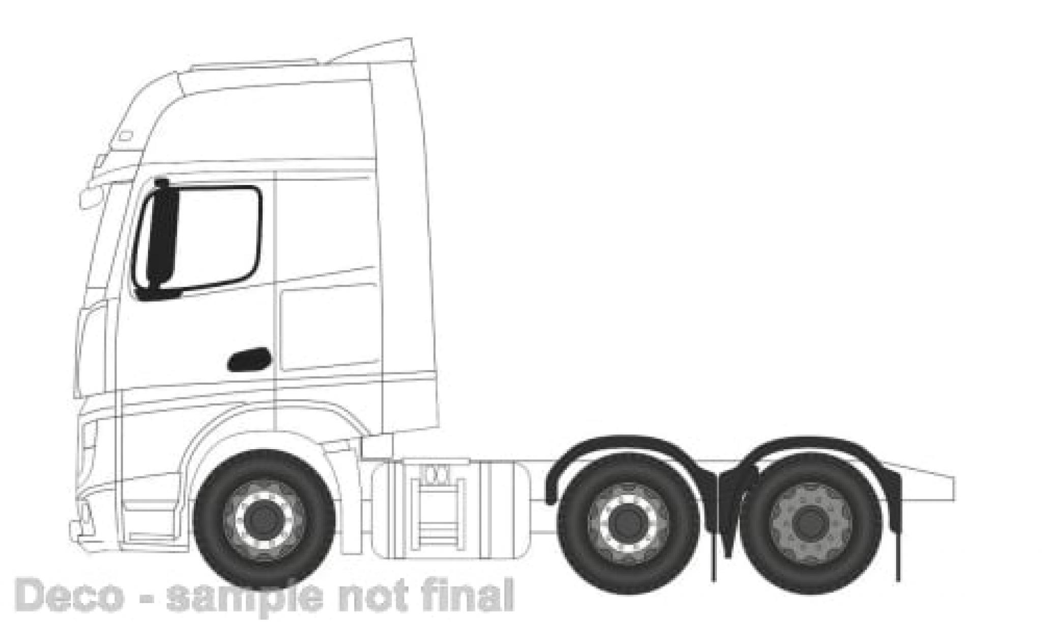 Mercedes Actros 1/76 Oxford wit 1:76 modelauto