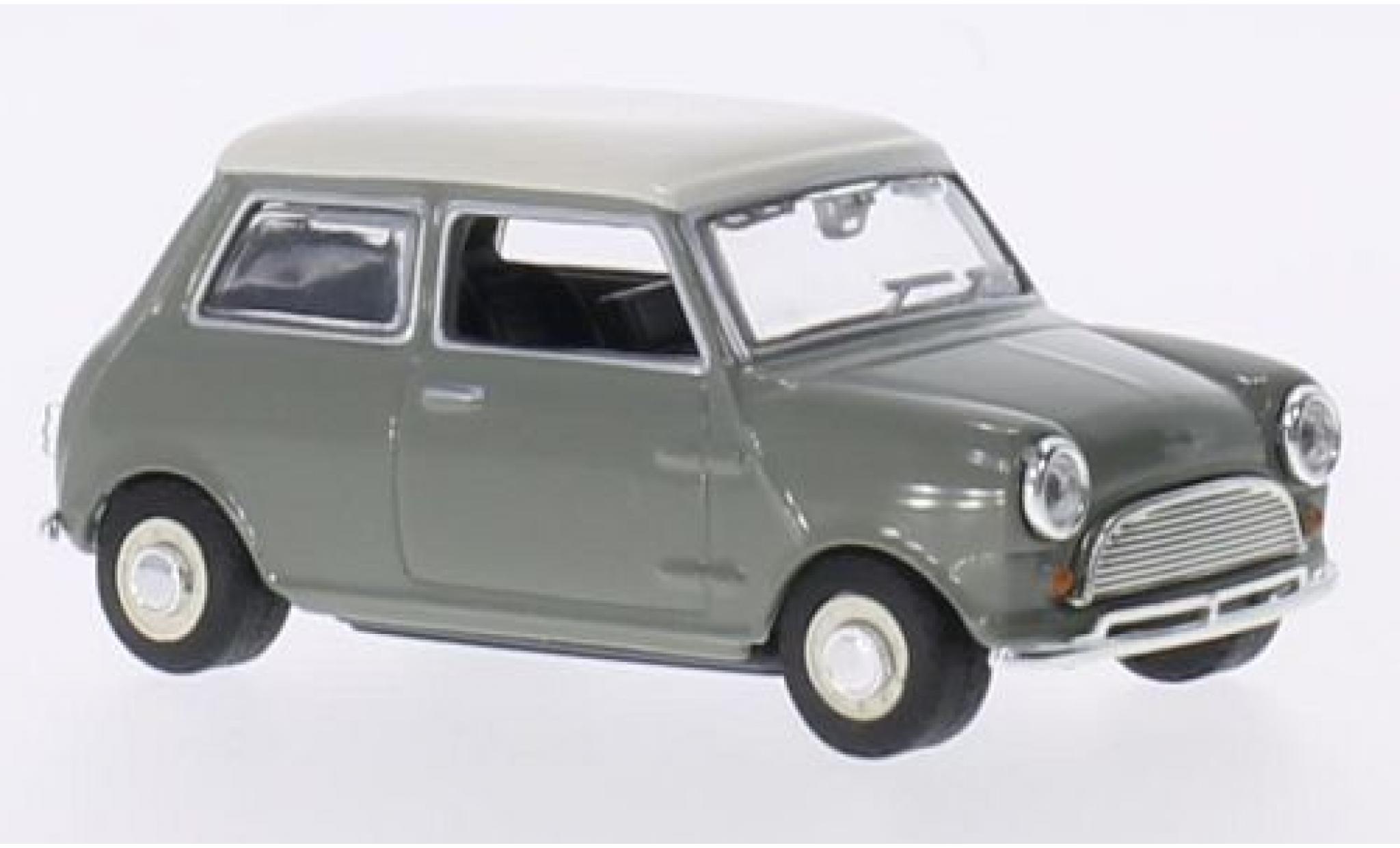 Mini Cooper 1/43 Oxford grijs/wit RHD modelauto